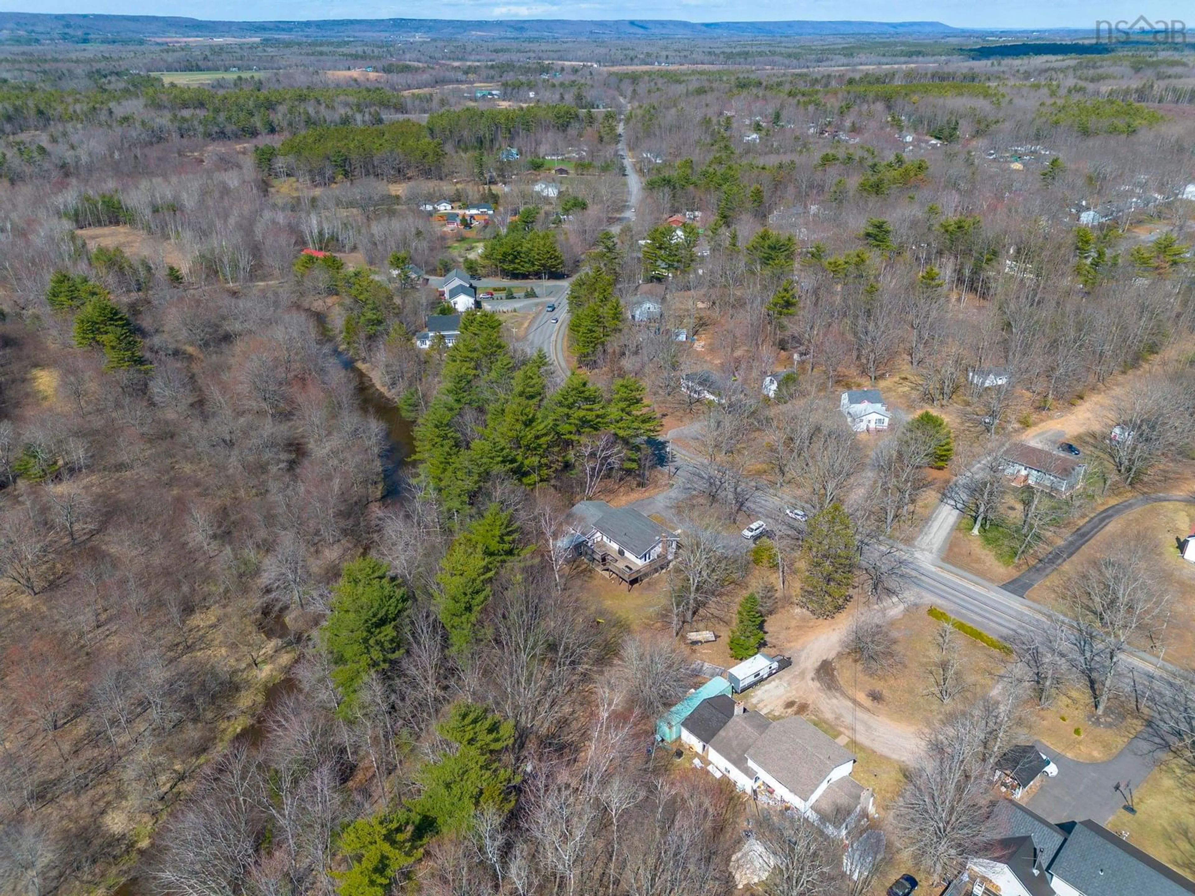 A pic from outside/outdoor area/front of a property/back of a property/a pic from drone, forest/trees view for 2949 Lovett Rd, Coldbrook Nova Scotia B4R 1A6