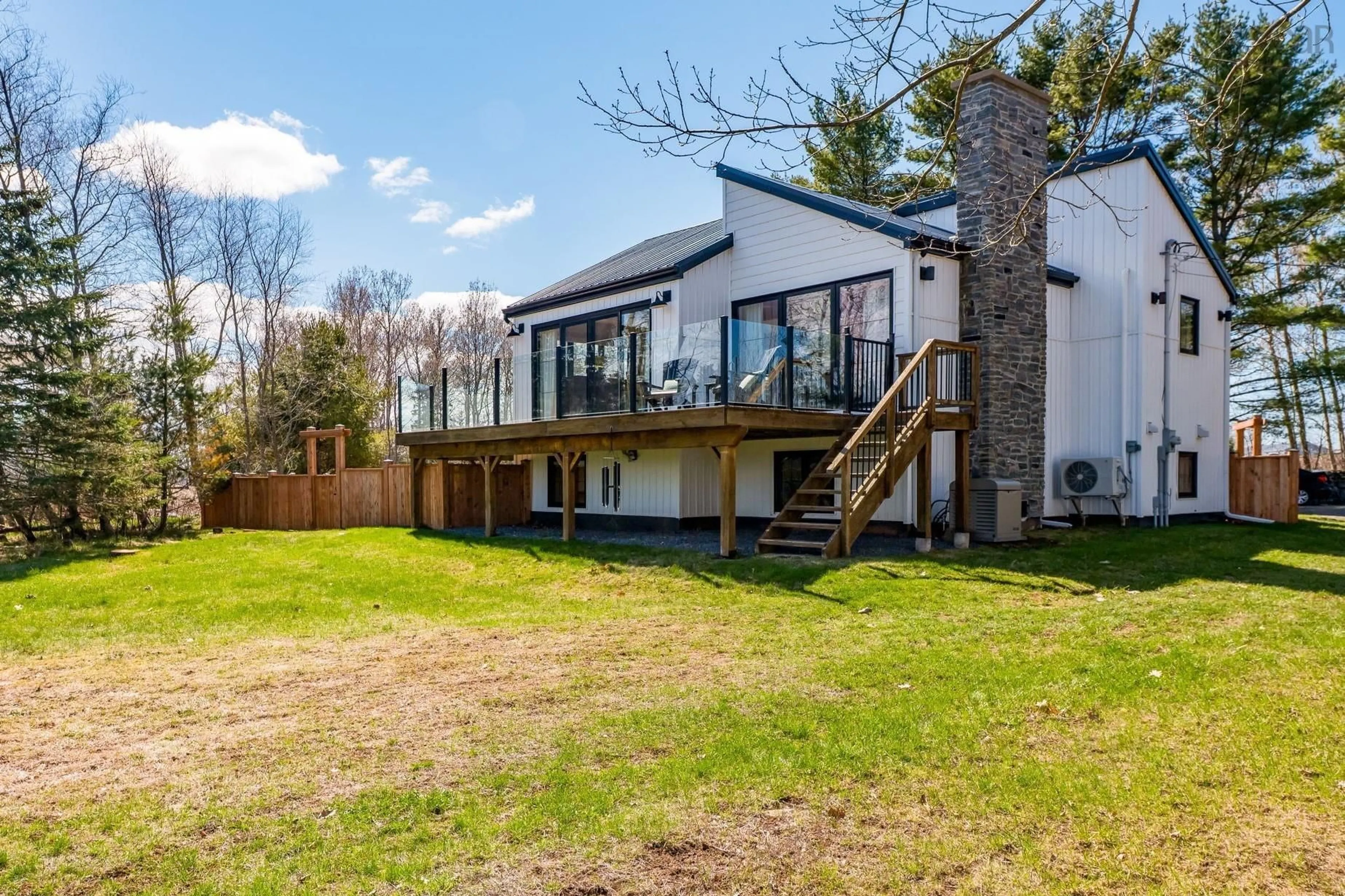 A pic from outside/outdoor area/front of a property/back of a property/a pic from drone, water/lake/river/ocean view for 504 Porters Point Branch Rd, Lower Canard Nova Scotia B0P 1T0