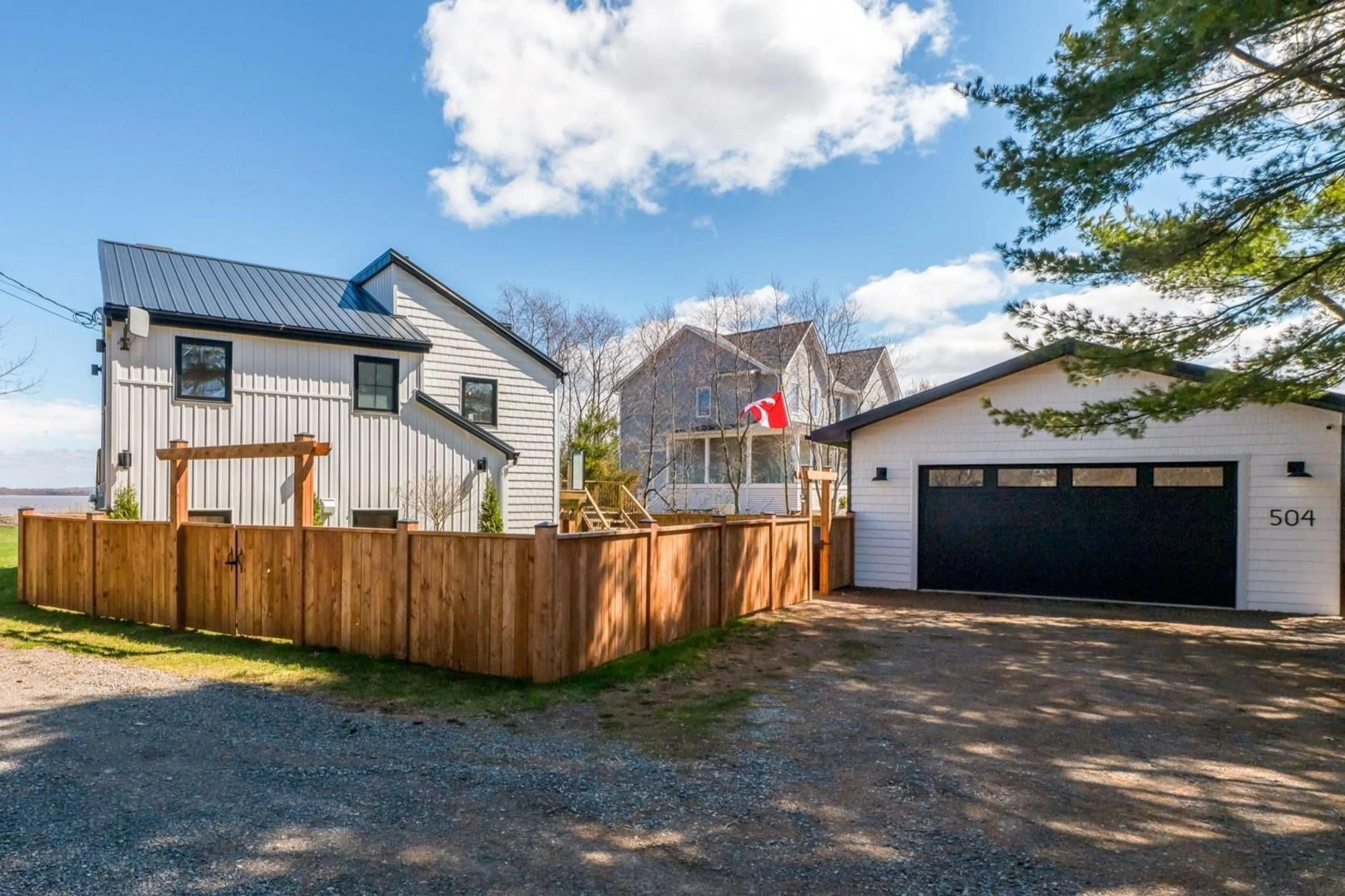 A pic from outside/outdoor area/front of a property/back of a property/a pic from drone, street for 504 Porters Point Branch Rd, Lower Canard Nova Scotia B0P 1T0
