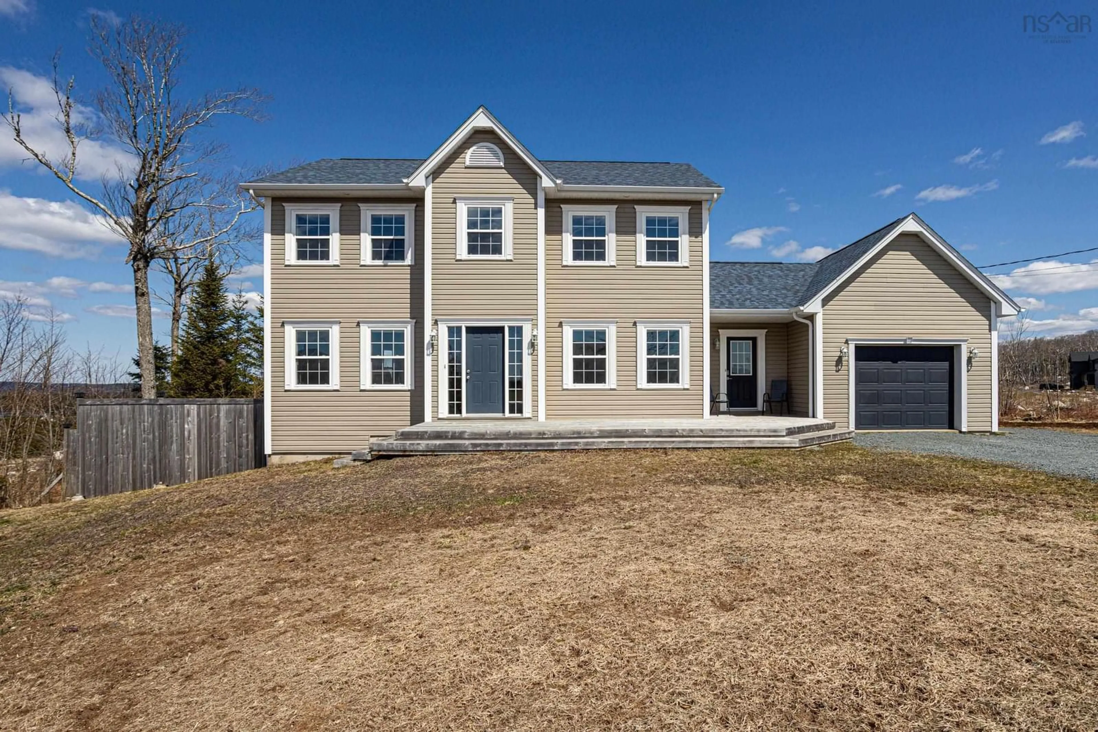 Home with vinyl exterior material, street for 597 Hemlock Dr, Upper Tantallon Nova Scotia B3Z 0G3