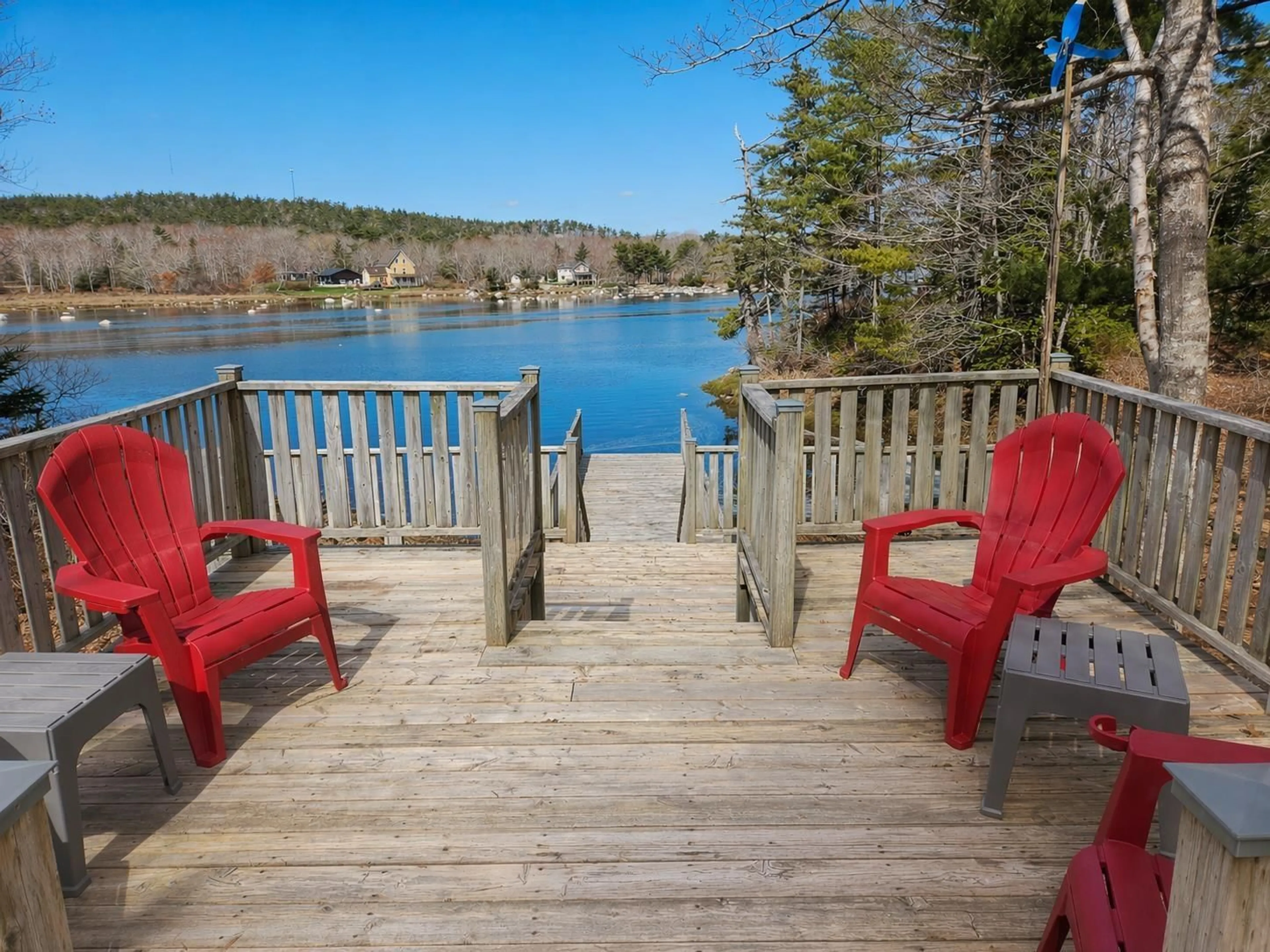 Patio, water/lake/river/ocean view for 74 Mcgills Point Lane, Shelburne Nova Scotia B0T 1W0
