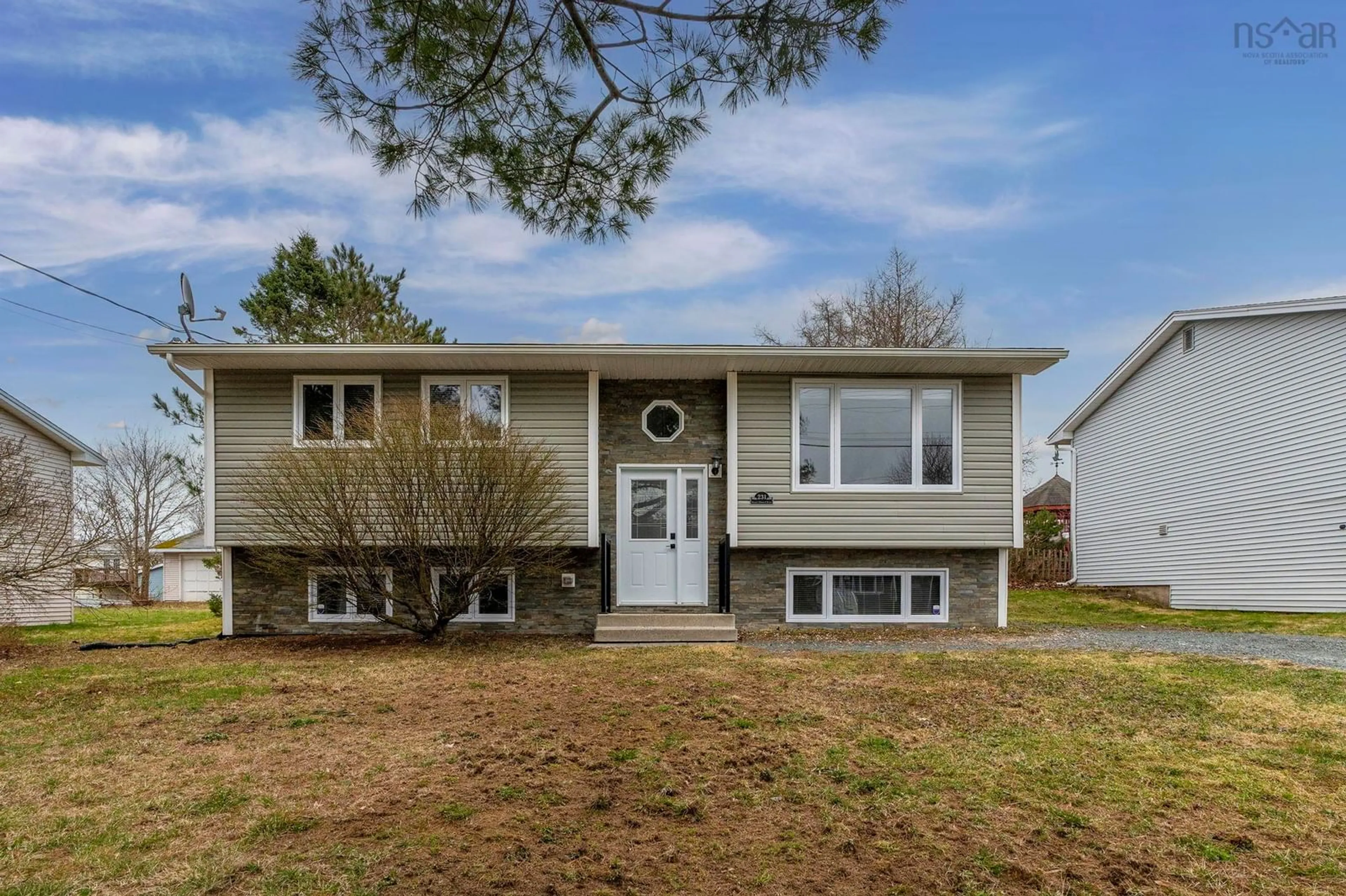 Home with vinyl exterior material, street for 231 Mount Edward Rd, Woodlawn Nova Scotia B2W 3L4