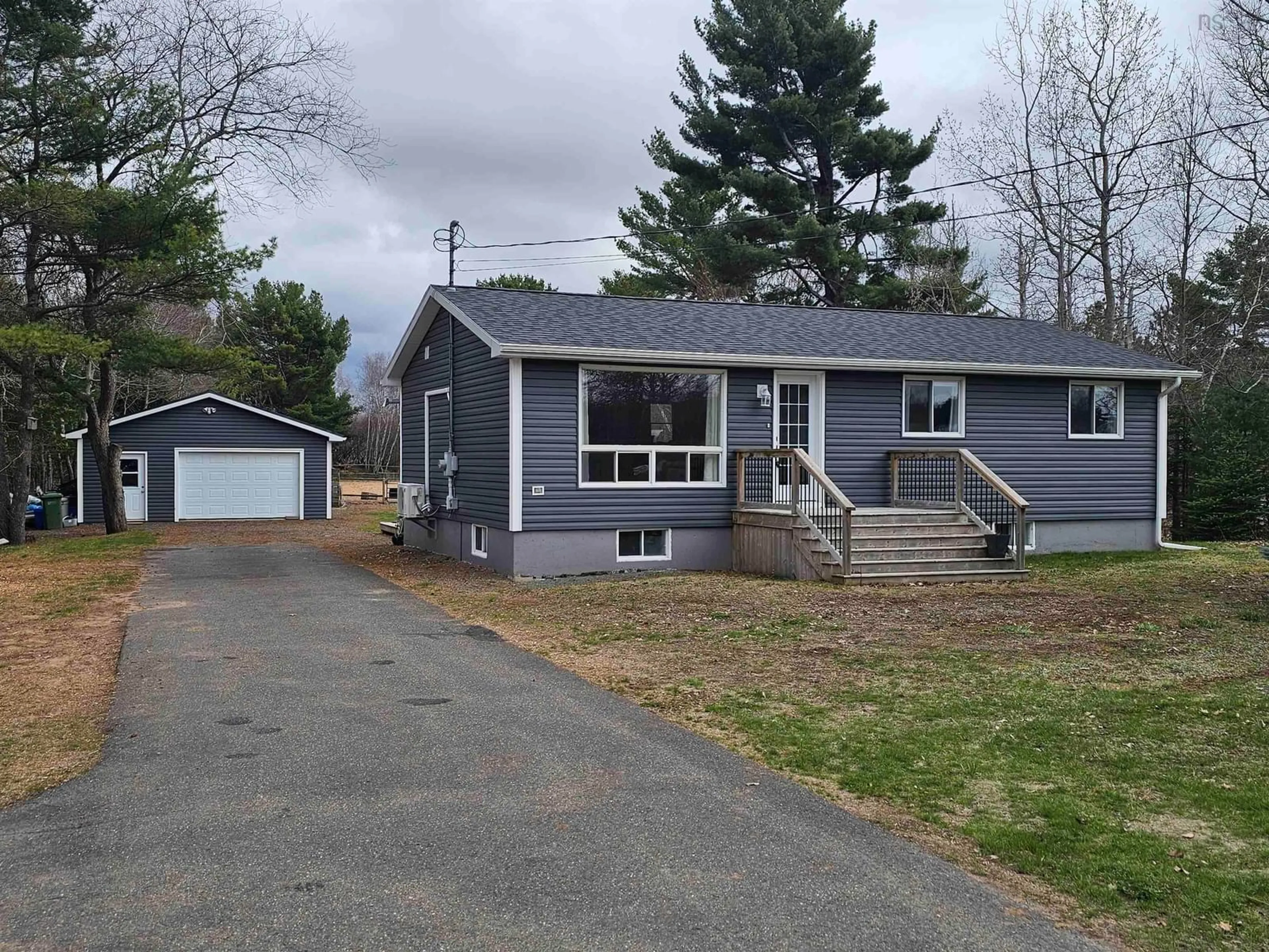 Home with vinyl exterior material, street for 1316 Highway 1, East Kingston Nova Scotia B0P 1R0