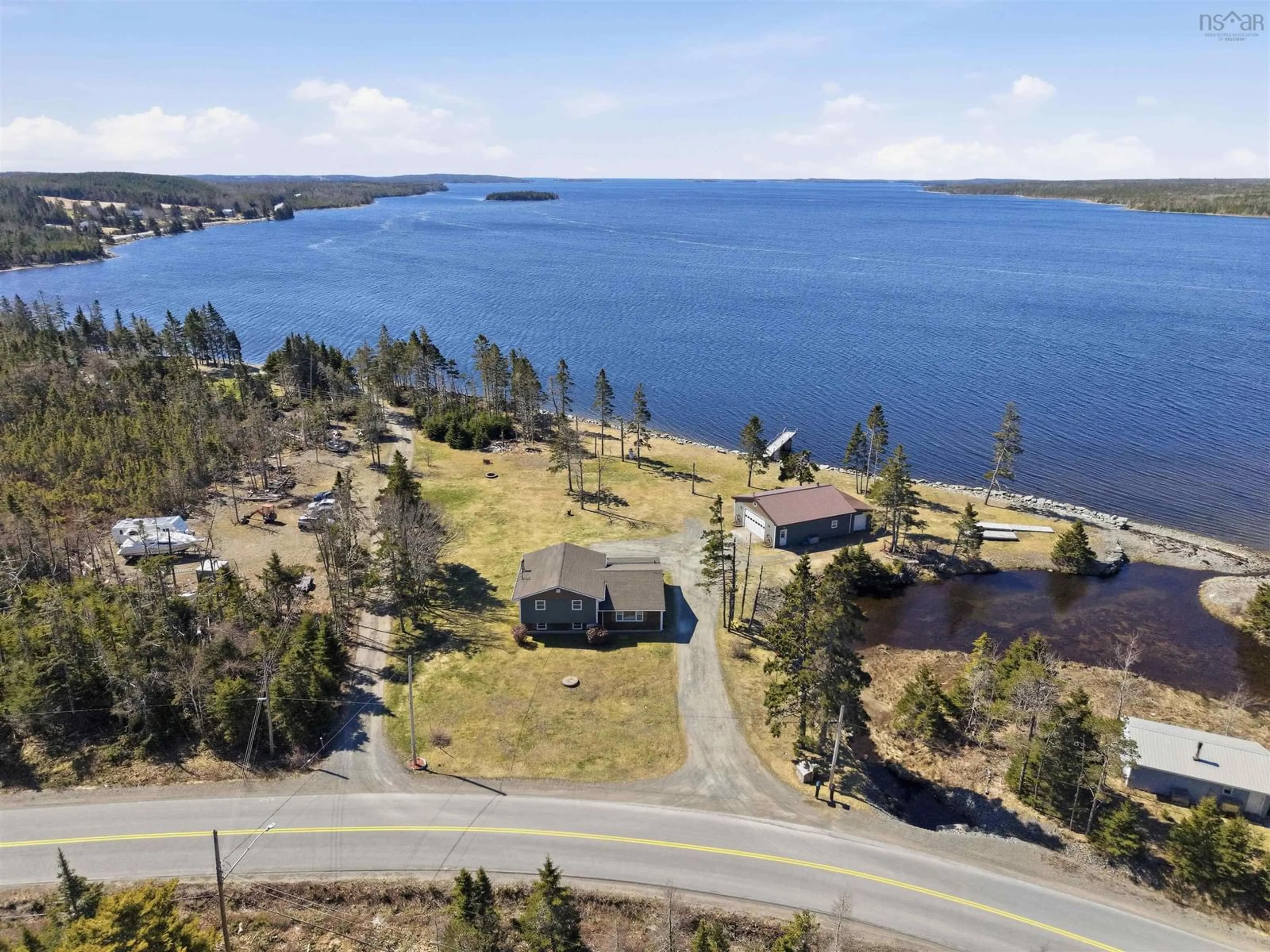 A pic from outside/outdoor area/front of a property/back of a property/a pic from drone, water/lake/river/ocean view for 276 Passage Rd, Watt Section Nova Scotia B0J 3B0