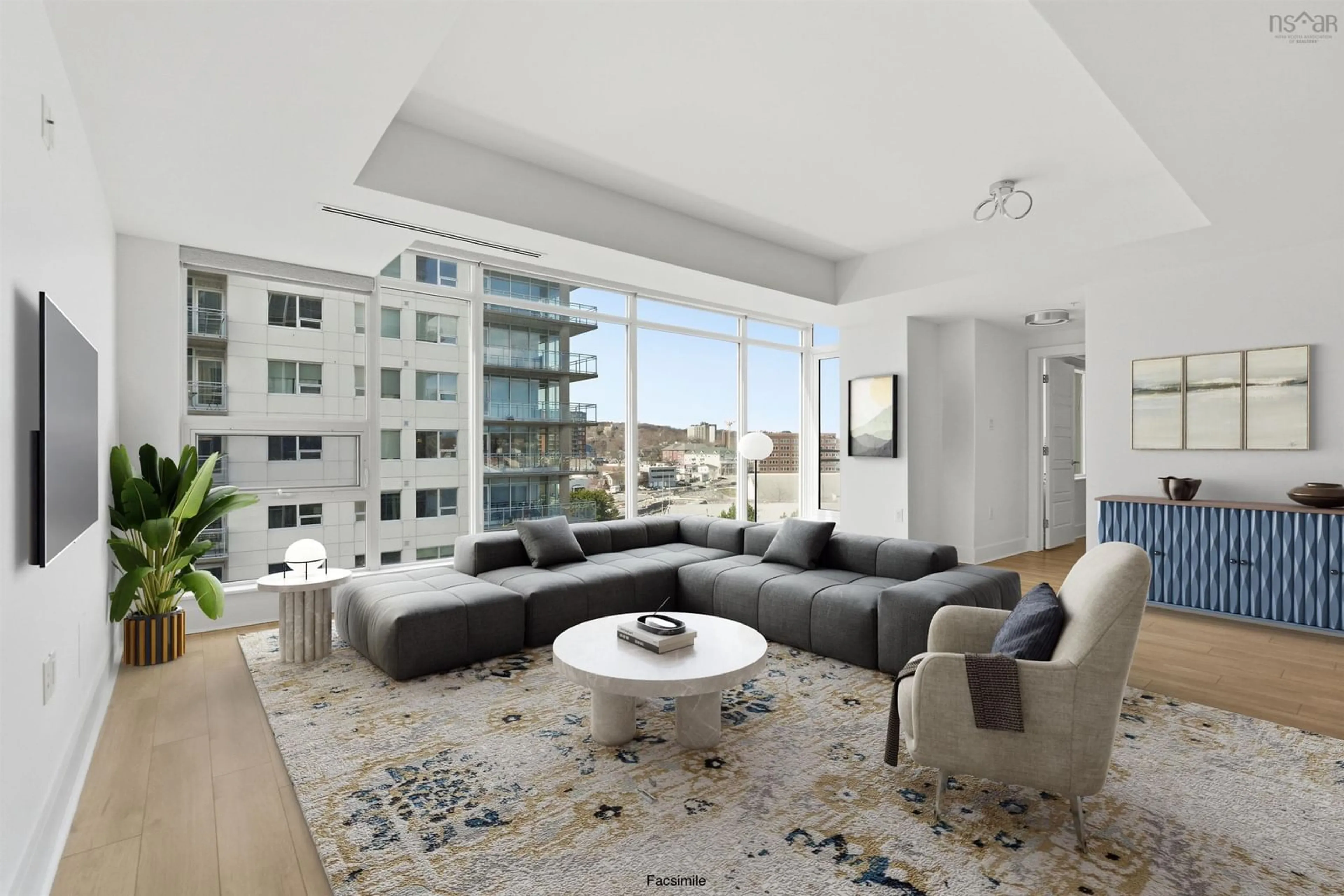 Living room with furniture, unknown for 31 Kings Wharf Pl #607, Dartmouth Nova Scotia B2Y 0C1