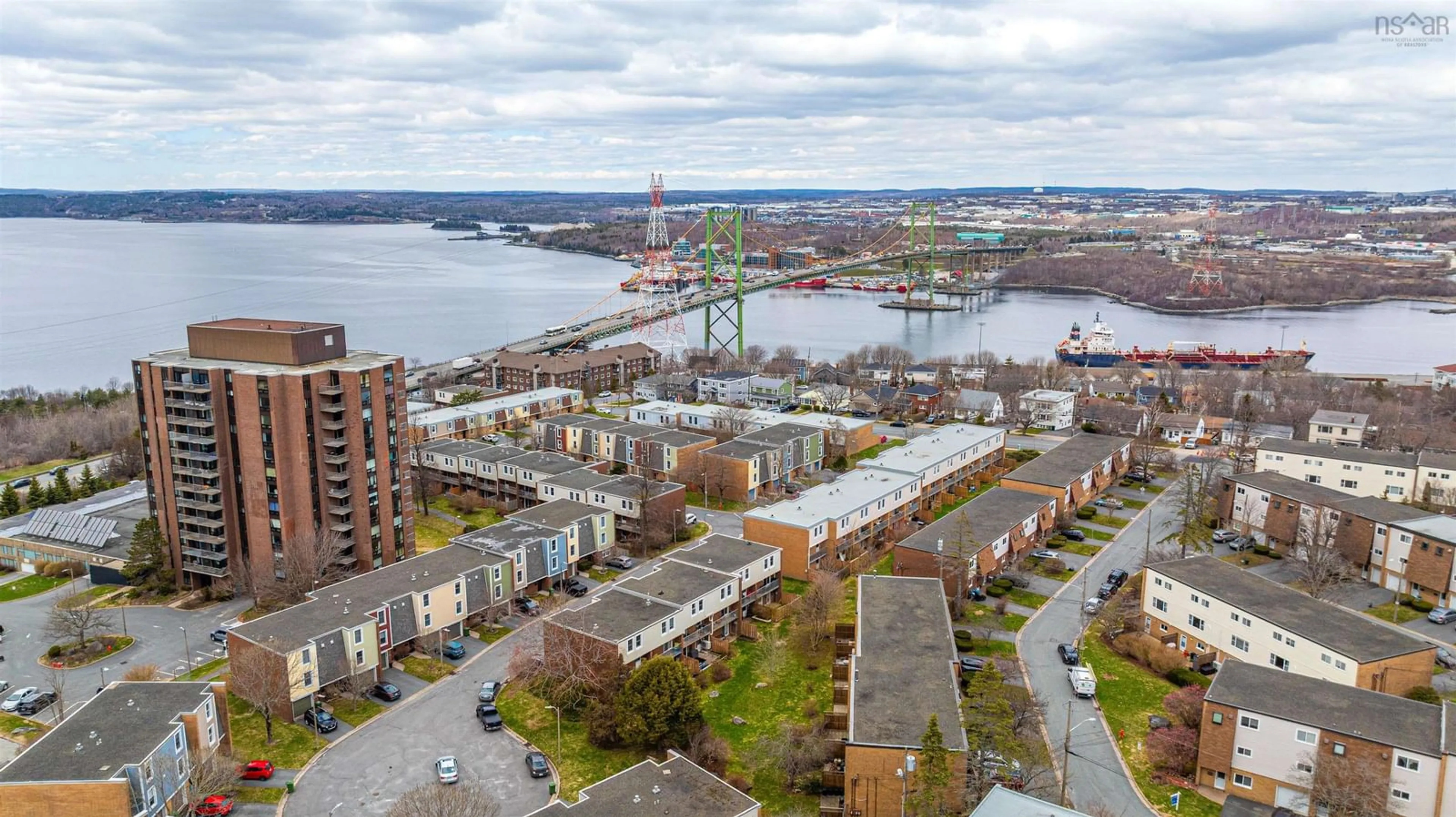 A pic from outside/outdoor area/front of a property/back of a property/a pic from drone, water/lake/river/ocean view for 5540 Stoneham, Halifax Nova Scotia B3K 4A5