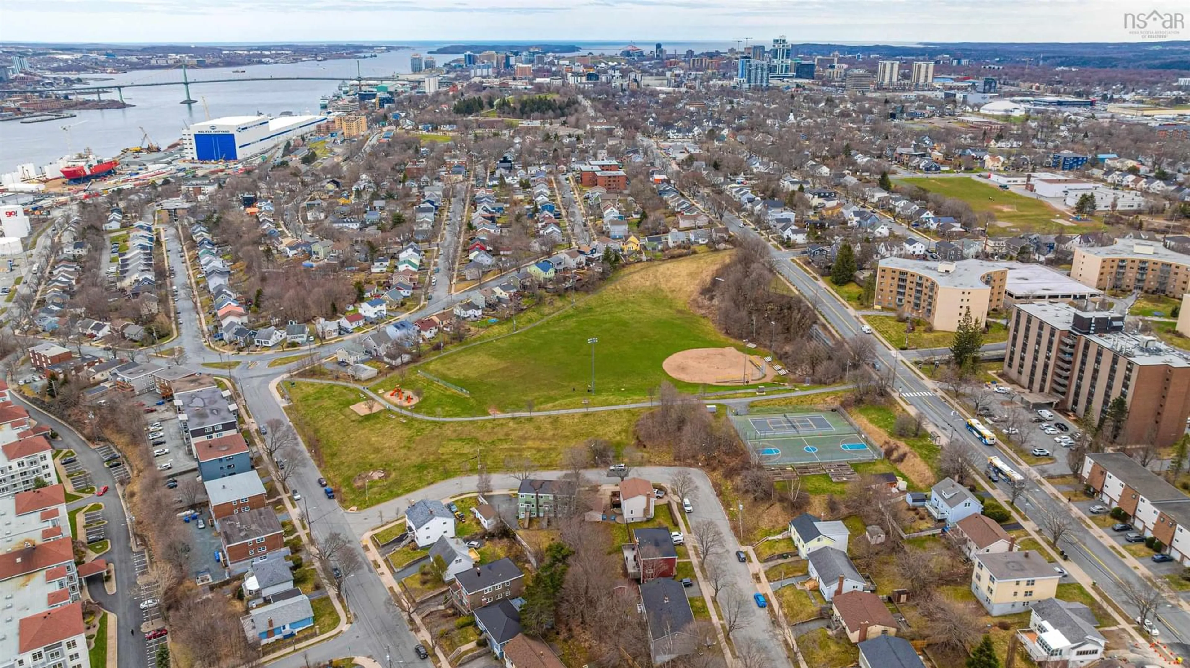 A pic from outside/outdoor area/front of a property/back of a property/a pic from drone, unknown for 5540 Stoneham, Halifax Nova Scotia B3K 4A5