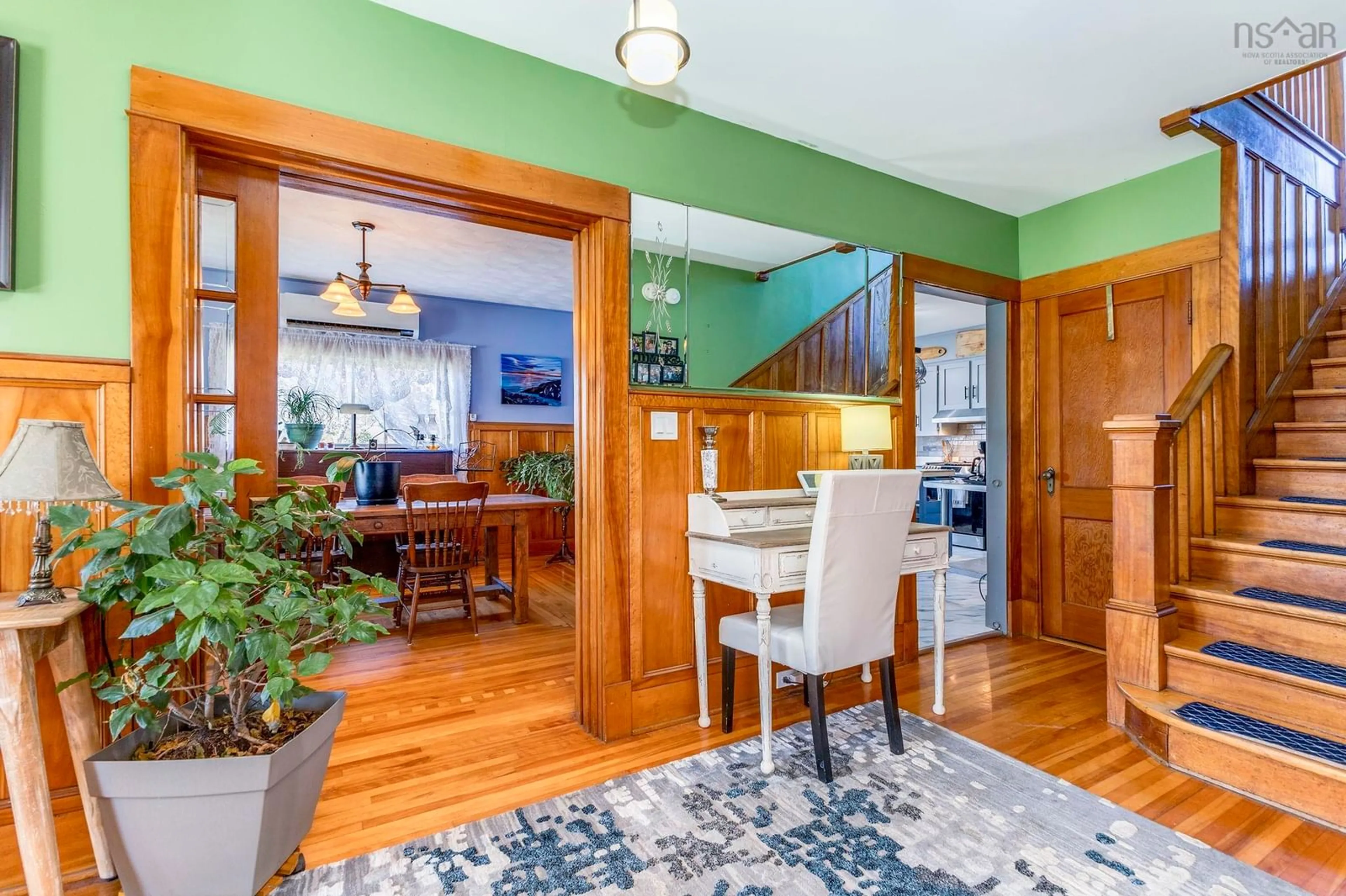 Dining room, wood/laminate floor for 5989 Stellarton Trafalgar Rd, Riverton Nova Scotia B0K 1S0