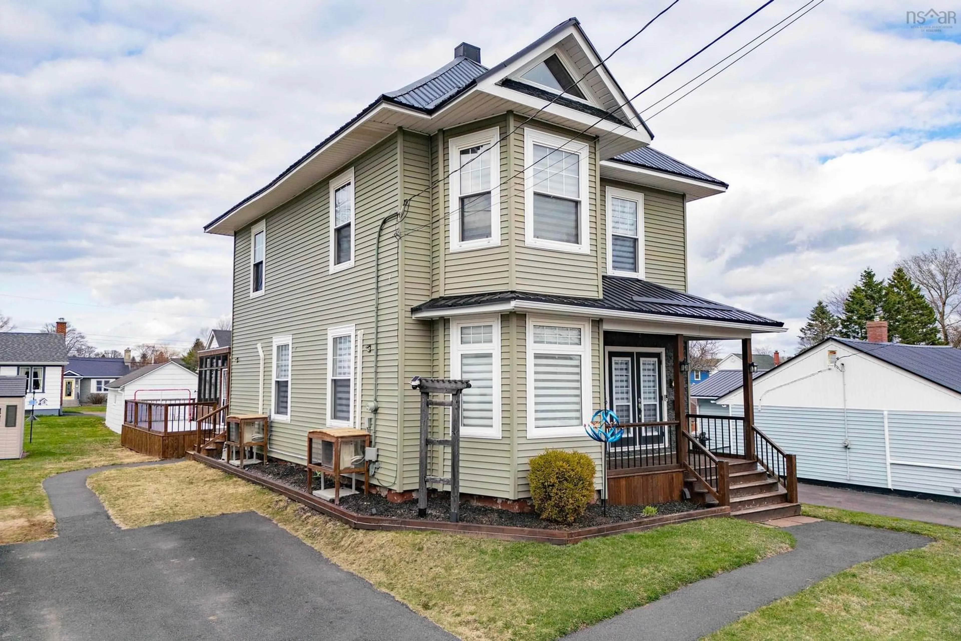 Home with vinyl exterior material, street for 28 Westminster Ave, Amherst Nova Scotia B4H 3V2