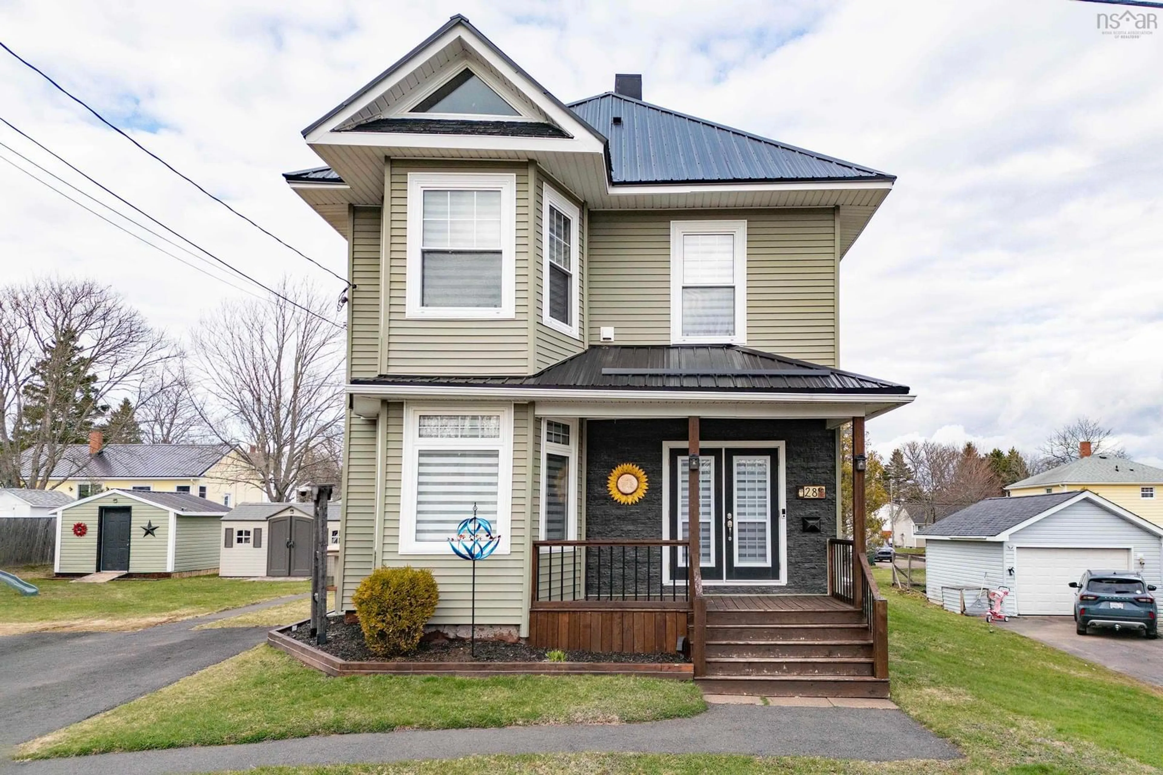 Home with vinyl exterior material, street for 28 Westminster Ave, Amherst Nova Scotia B4H 3V2