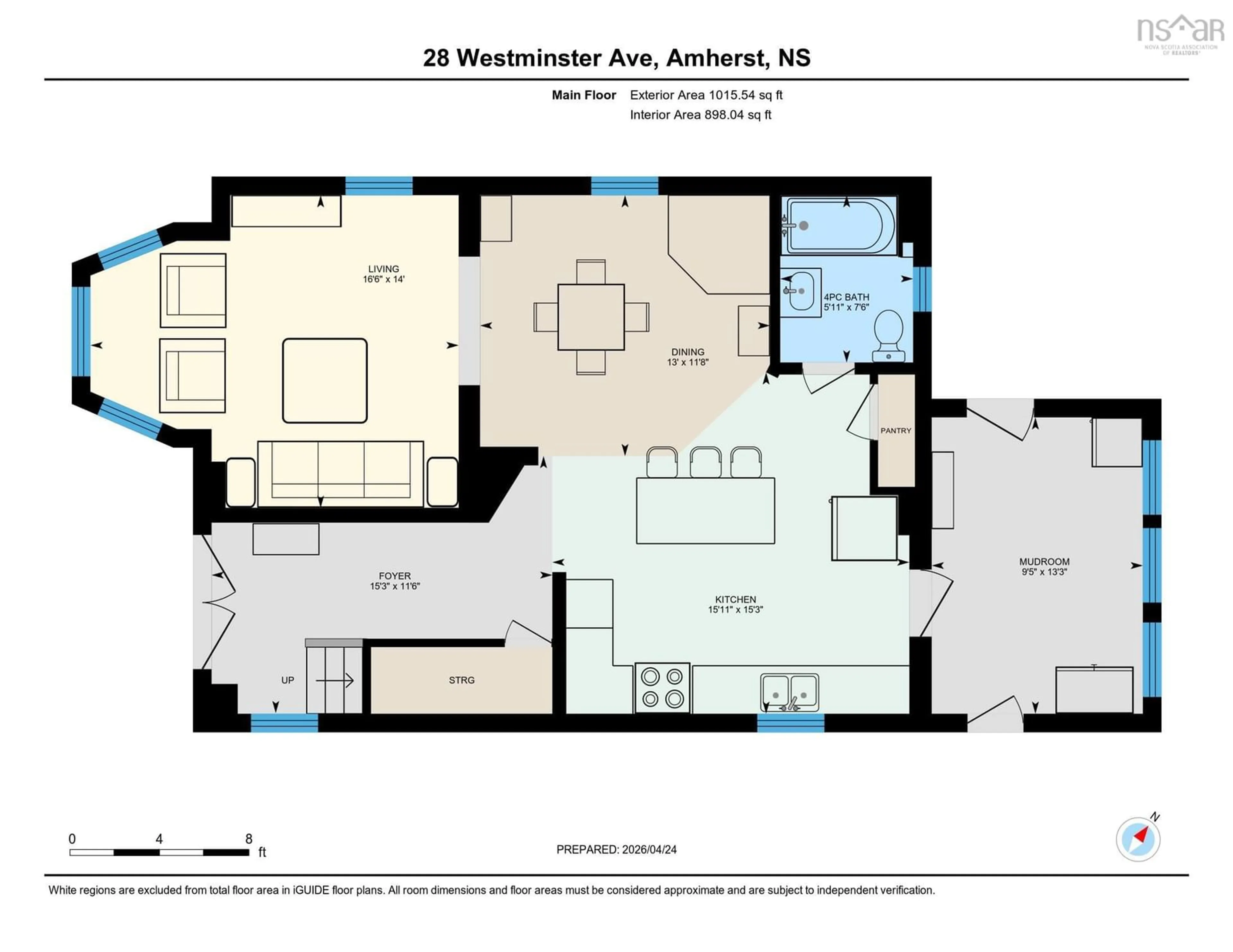 Floor plan for 28 Westminster Ave, Amherst Nova Scotia B4H 3V2