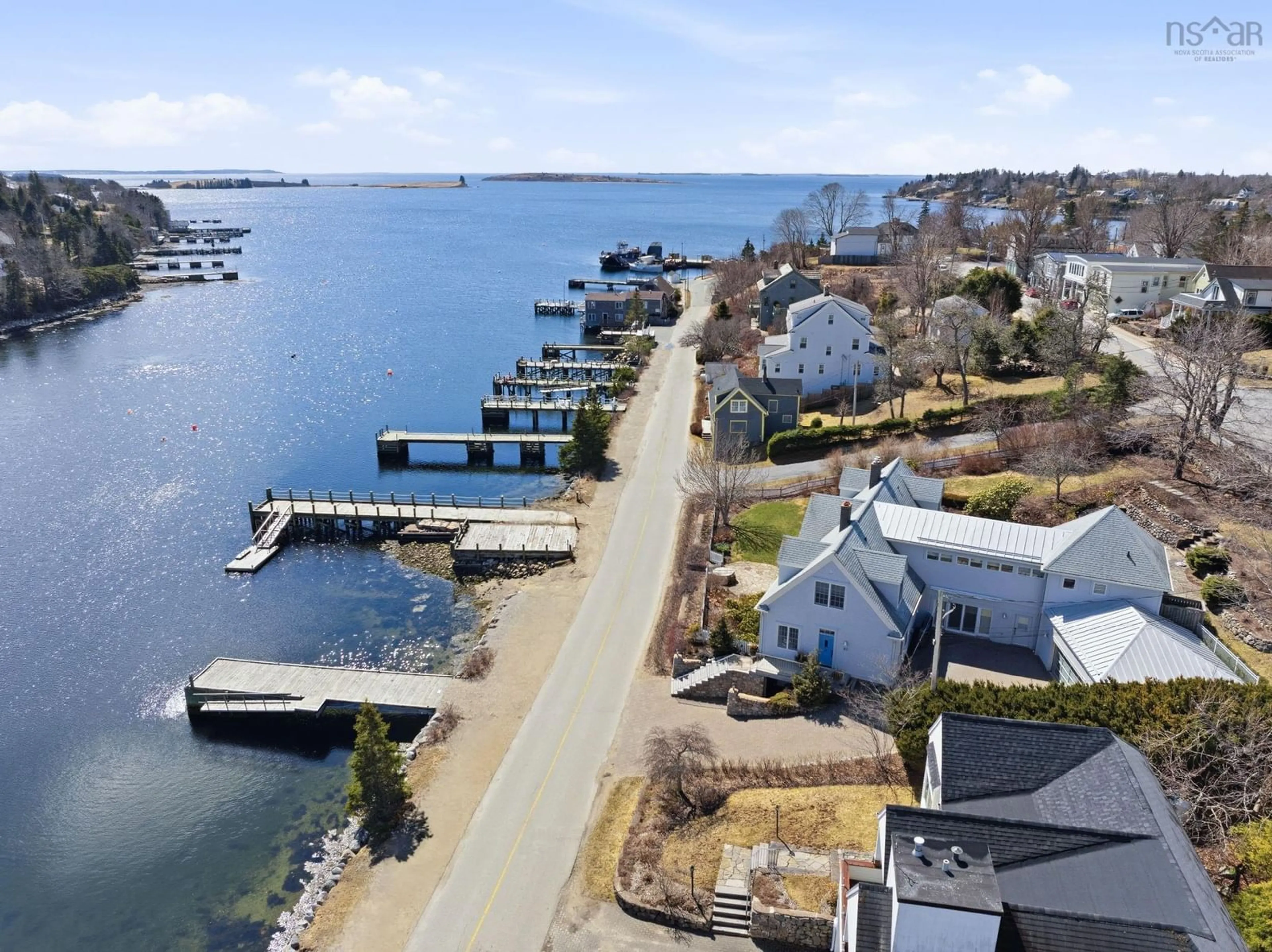 A pic from outside/outdoor area/front of a property/back of a property/a pic from drone, water/lake/river/ocean view for 67 Water St, Chester Nova Scotia B0J 1J0