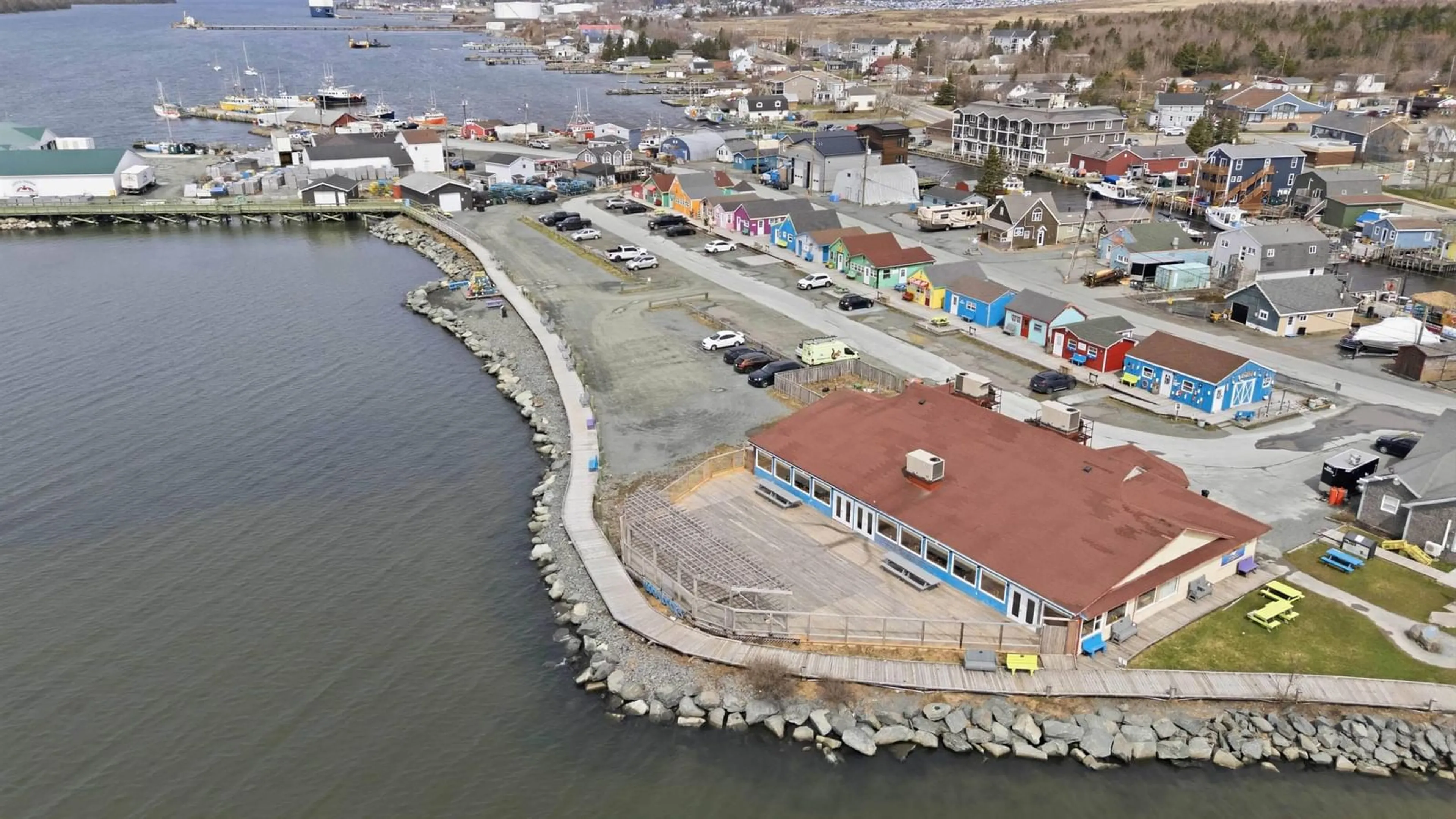 A pic from outside/outdoor area/front of a property/back of a property/a pic from drone, water/lake/river/ocean view for 31 Francis Drive, Eastern Passage Nova Scotia B3G 1M7