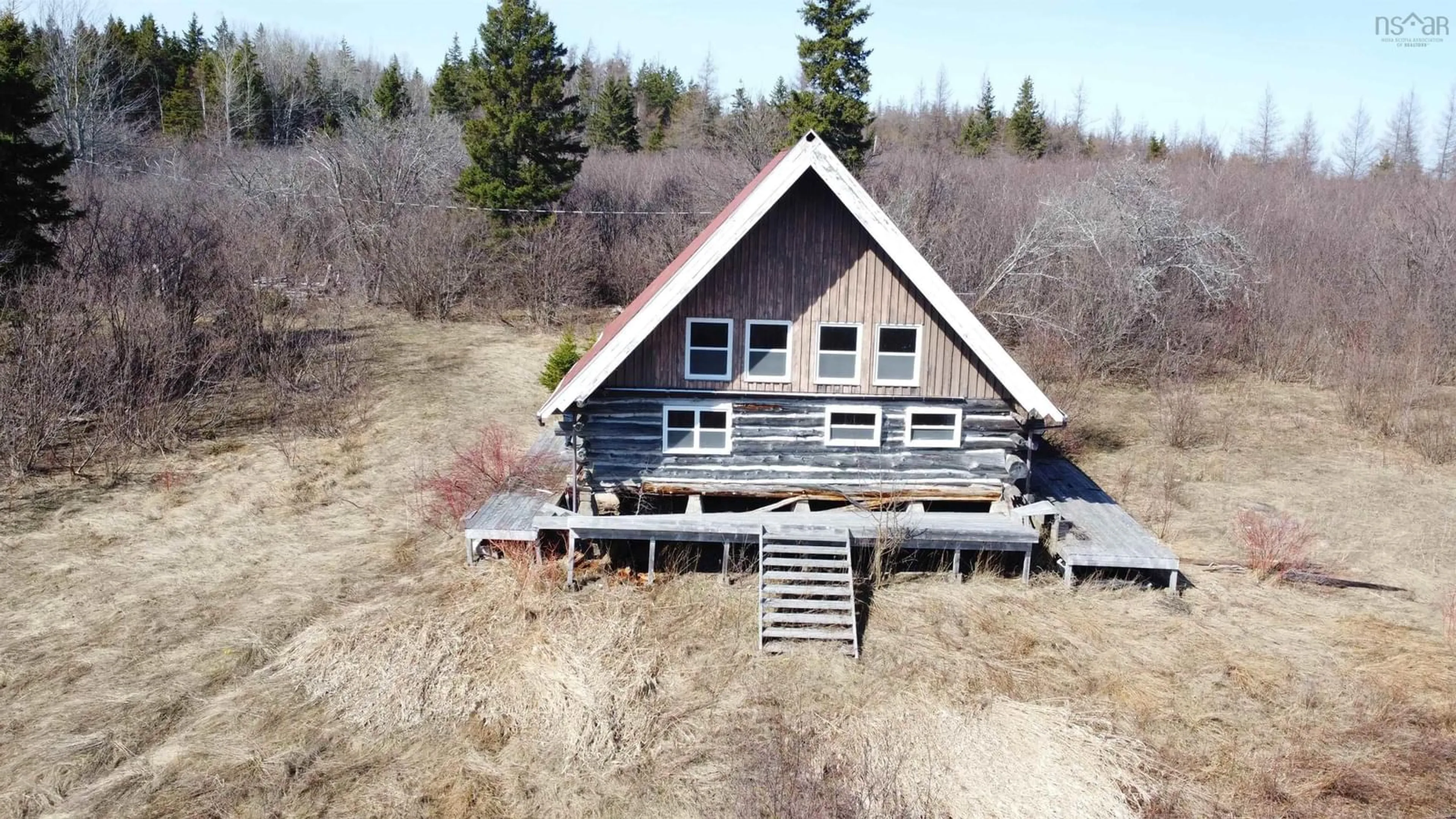 A pic from outside/outdoor area/front of a property/back of a property/a pic from drone, building for 74 Barren Rd., River Denys Rd, River Denys Nova Scotia B0E 2Y0