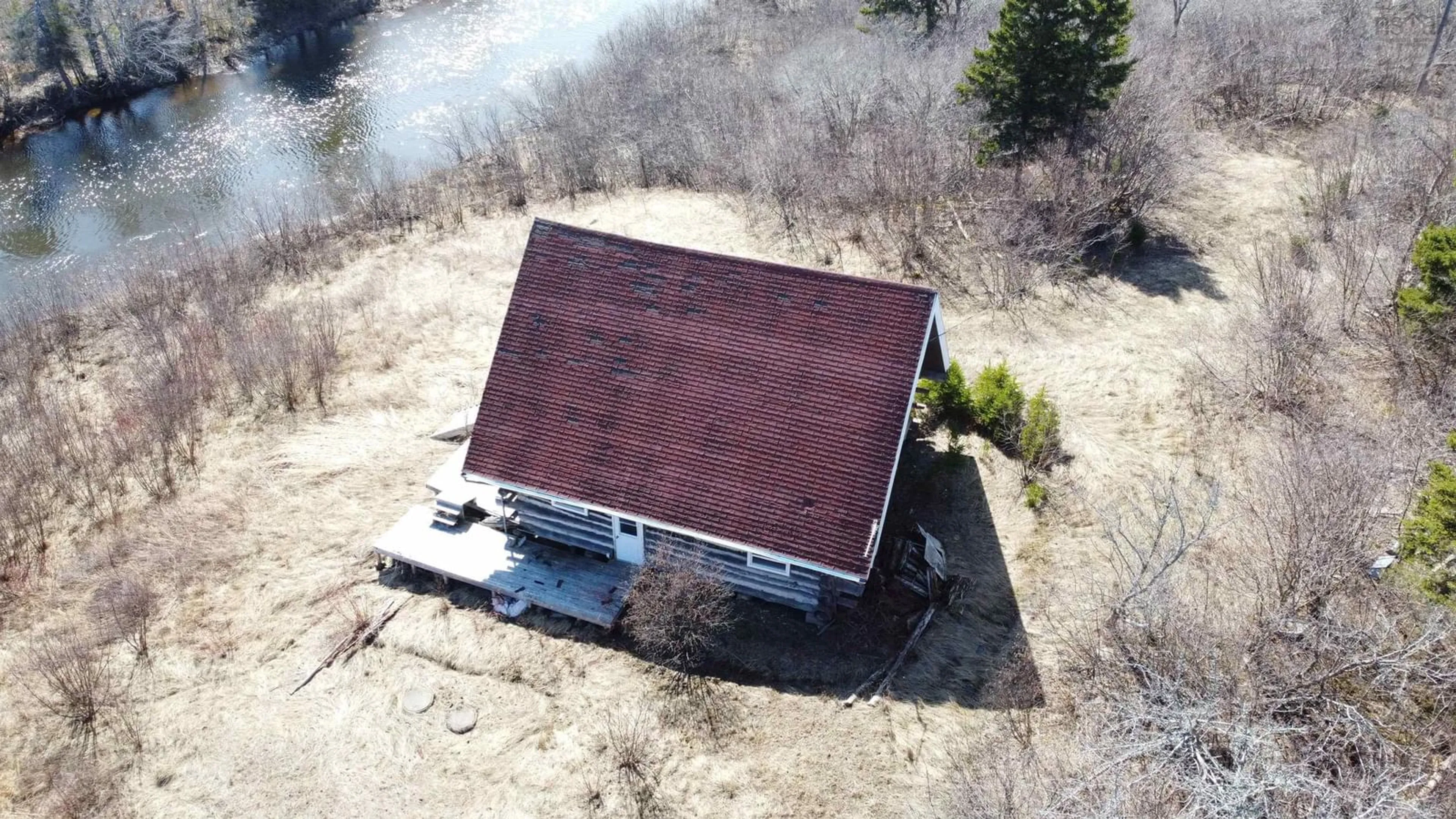 A pic from outside/outdoor area/front of a property/back of a property/a pic from drone, building for 74 Barren Rd., River Denys Rd, River Denys Nova Scotia B0E 2Y0