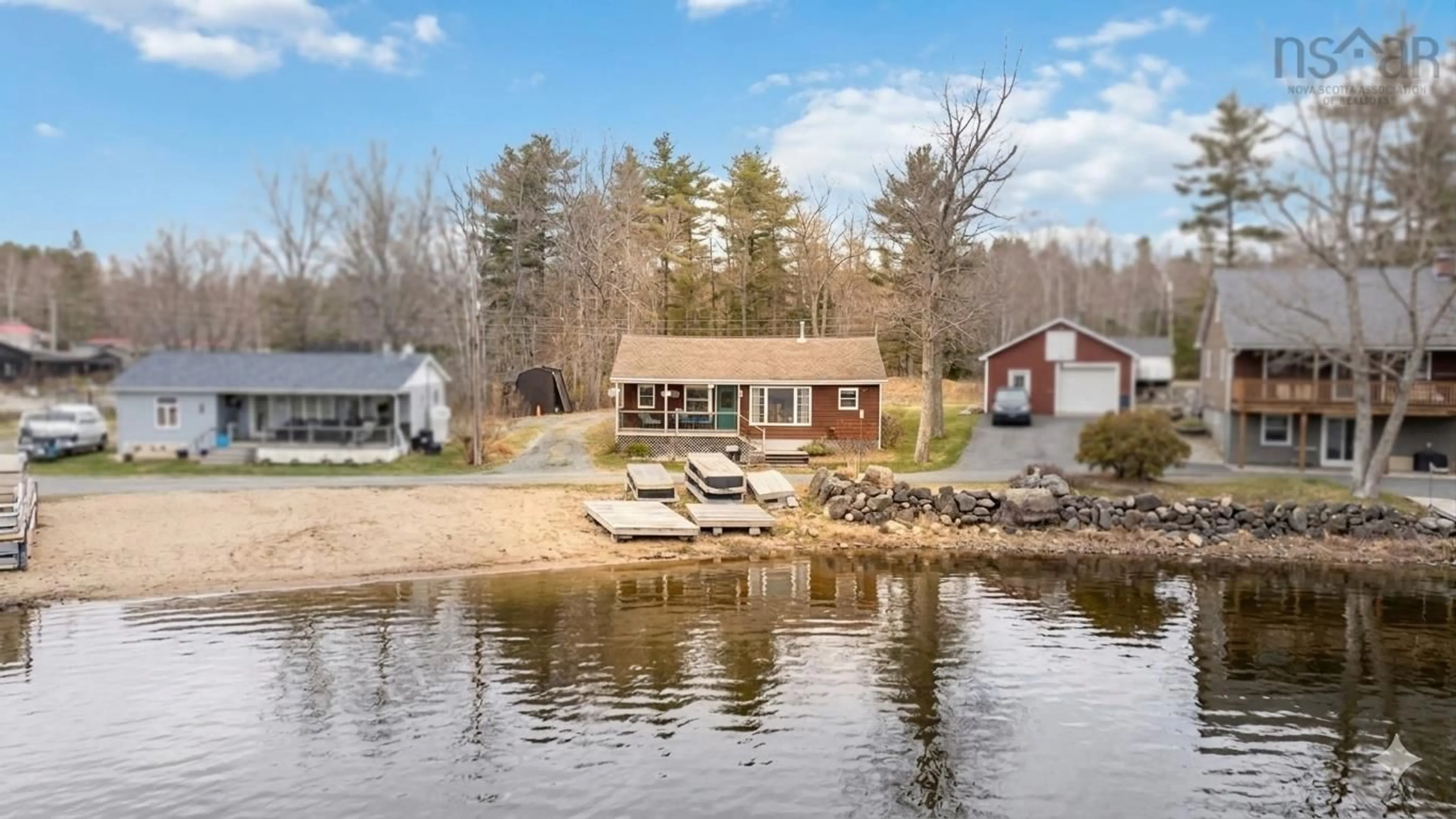 A pic from outside/outdoor area/front of a property/back of a property/a pic from drone, water/lake/river/ocean view for 55 Mush A Mush Rd, Lower Northfield Nova Scotia B4V 8R3