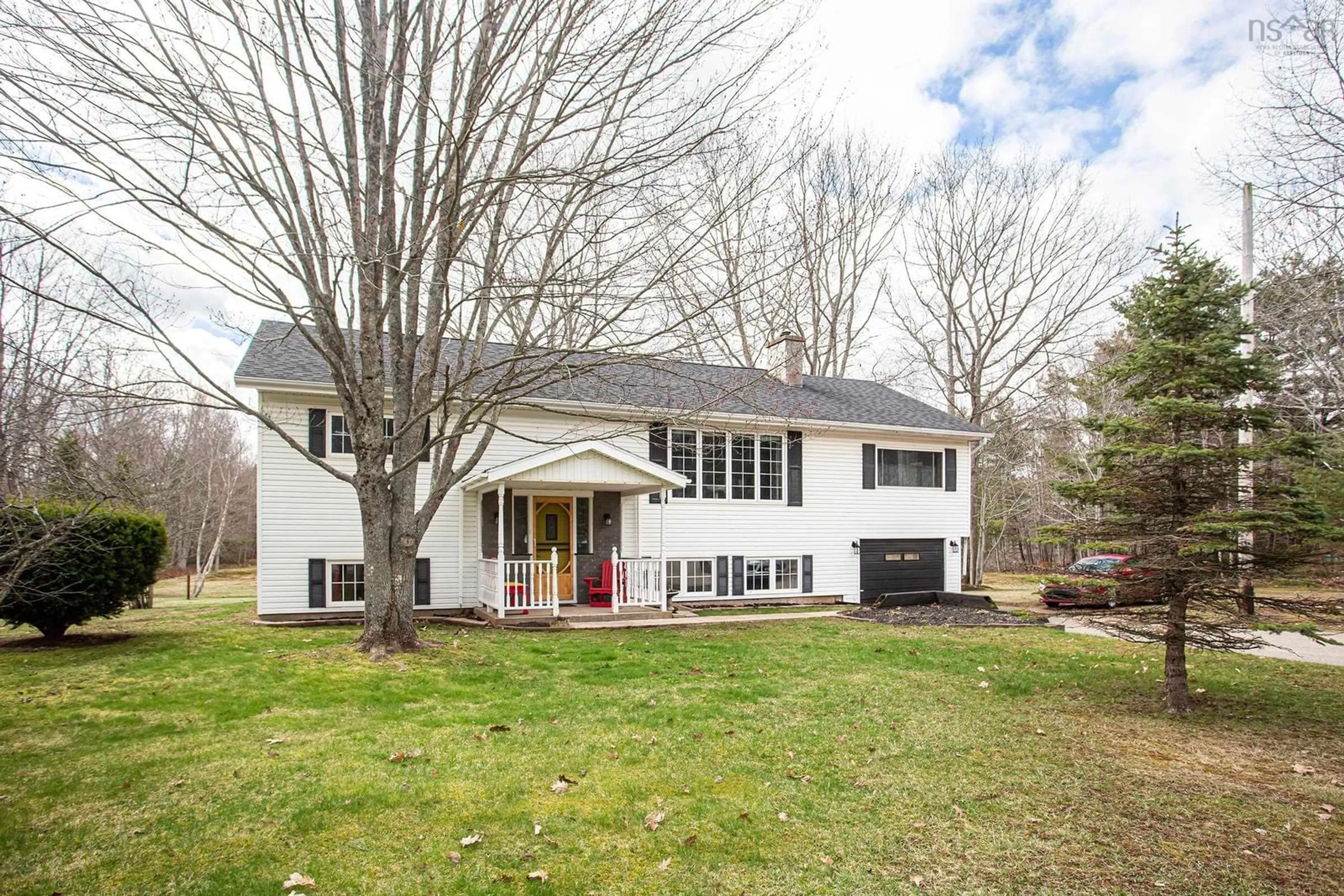 Home with vinyl exterior material, street for 10456 Highway 201, Meadowvale Nova Scotia B0P 1R0