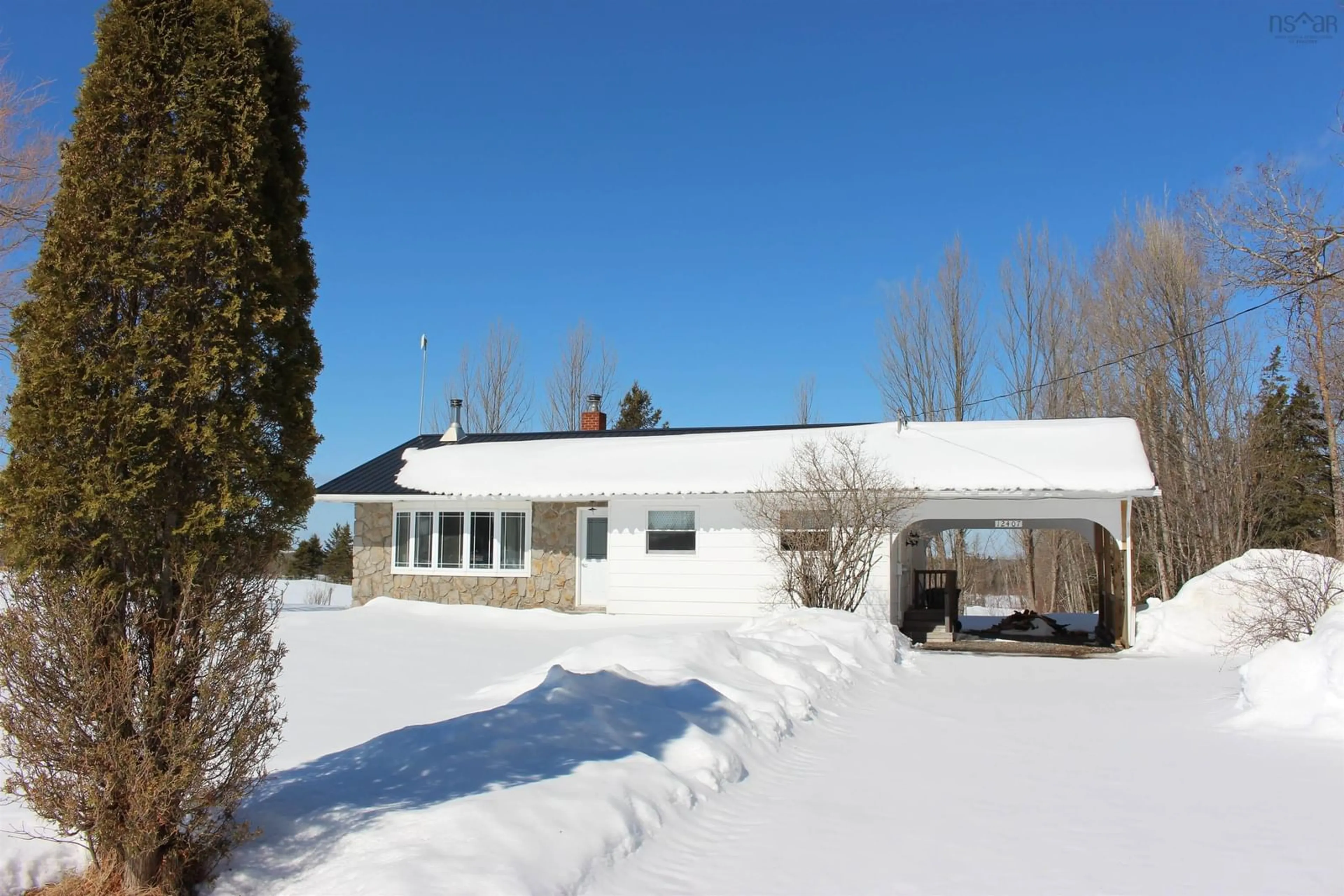 A pic from outside/outdoor area/front of a property/back of a property/a pic from drone, street for 12407 Highway 4, Wentworth Nova Scotia B0M 1Z0