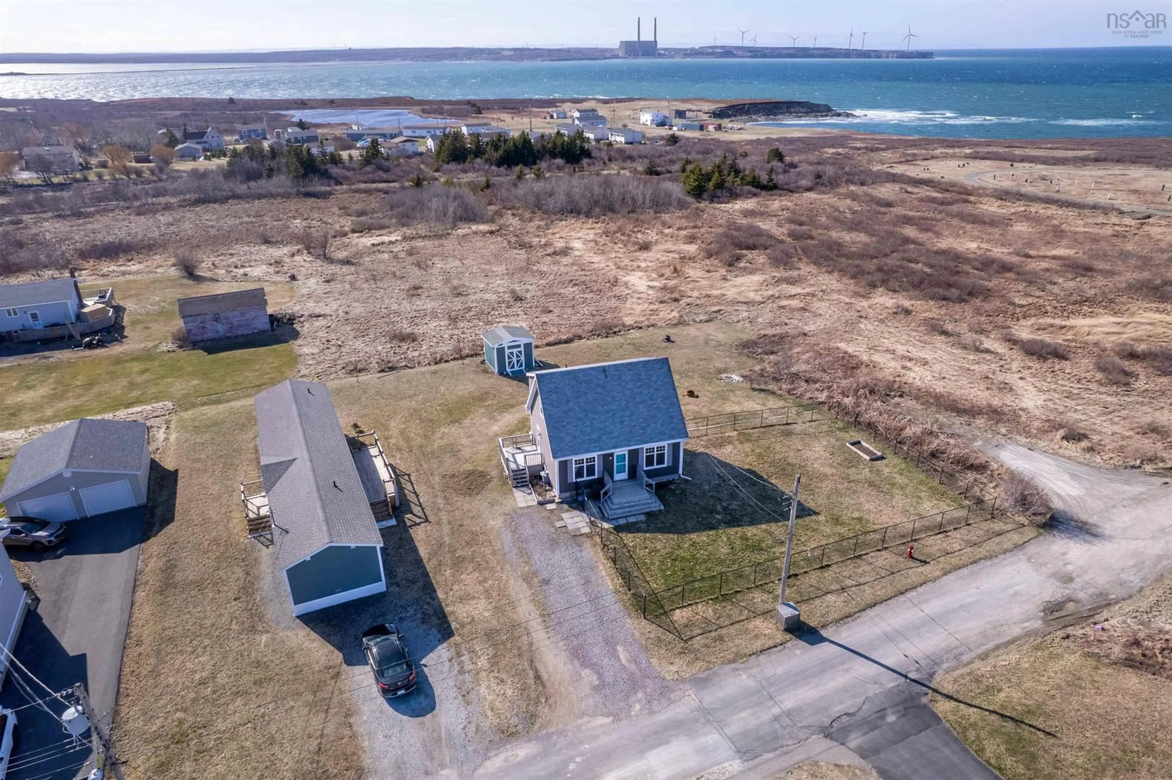 A pic from outside/outdoor area/front of a property/back of a property/a pic from drone, water/lake/river/ocean view for 149 Ocean Ave, Dominion Nova Scotia B1G 1R4