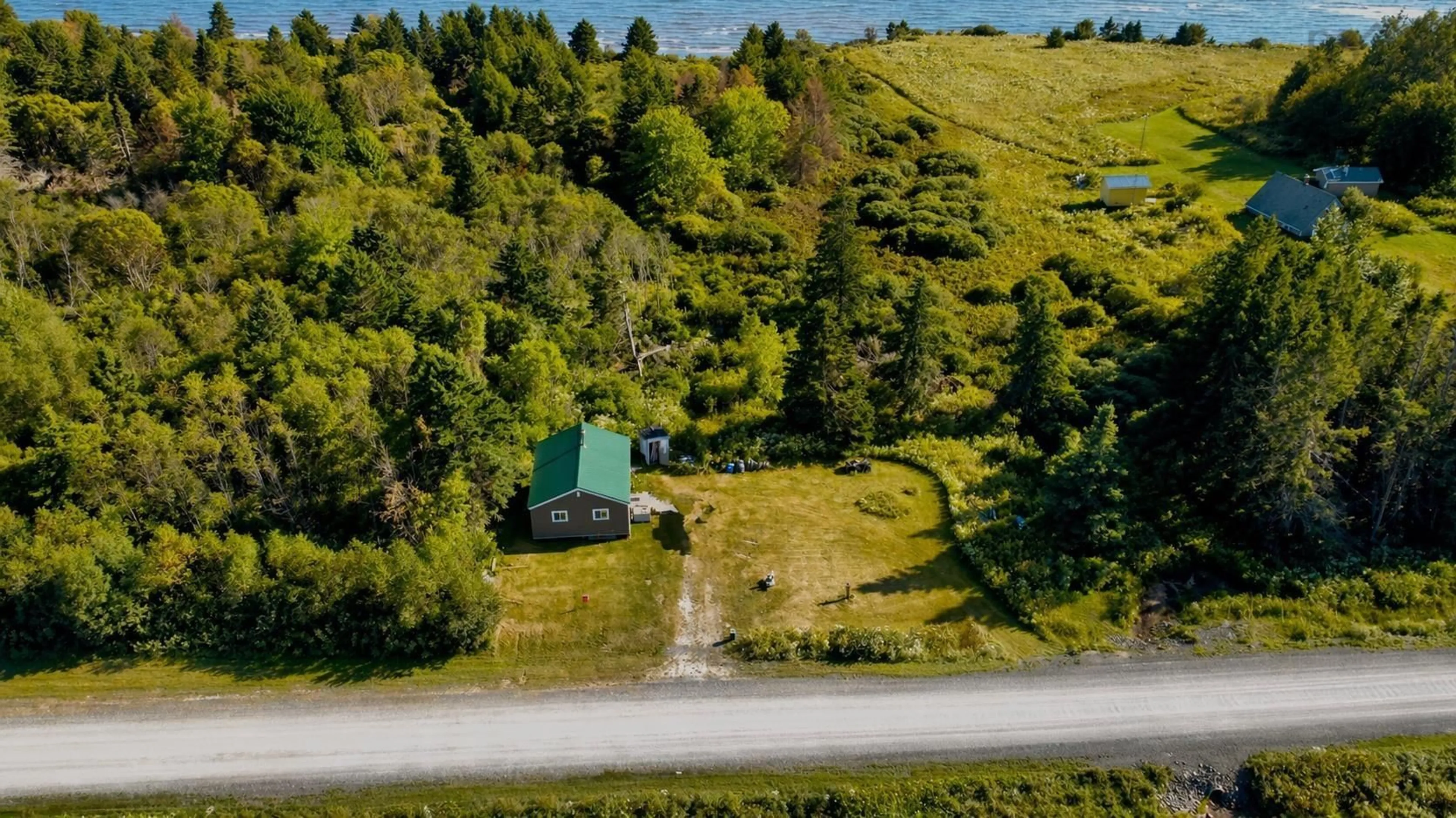 A pic from outside/outdoor area/front of a property/back of a property/a pic from drone, forest/trees view for 510 Pictou Island Rd, Pictou Island Nova Scotia B0K 1J0