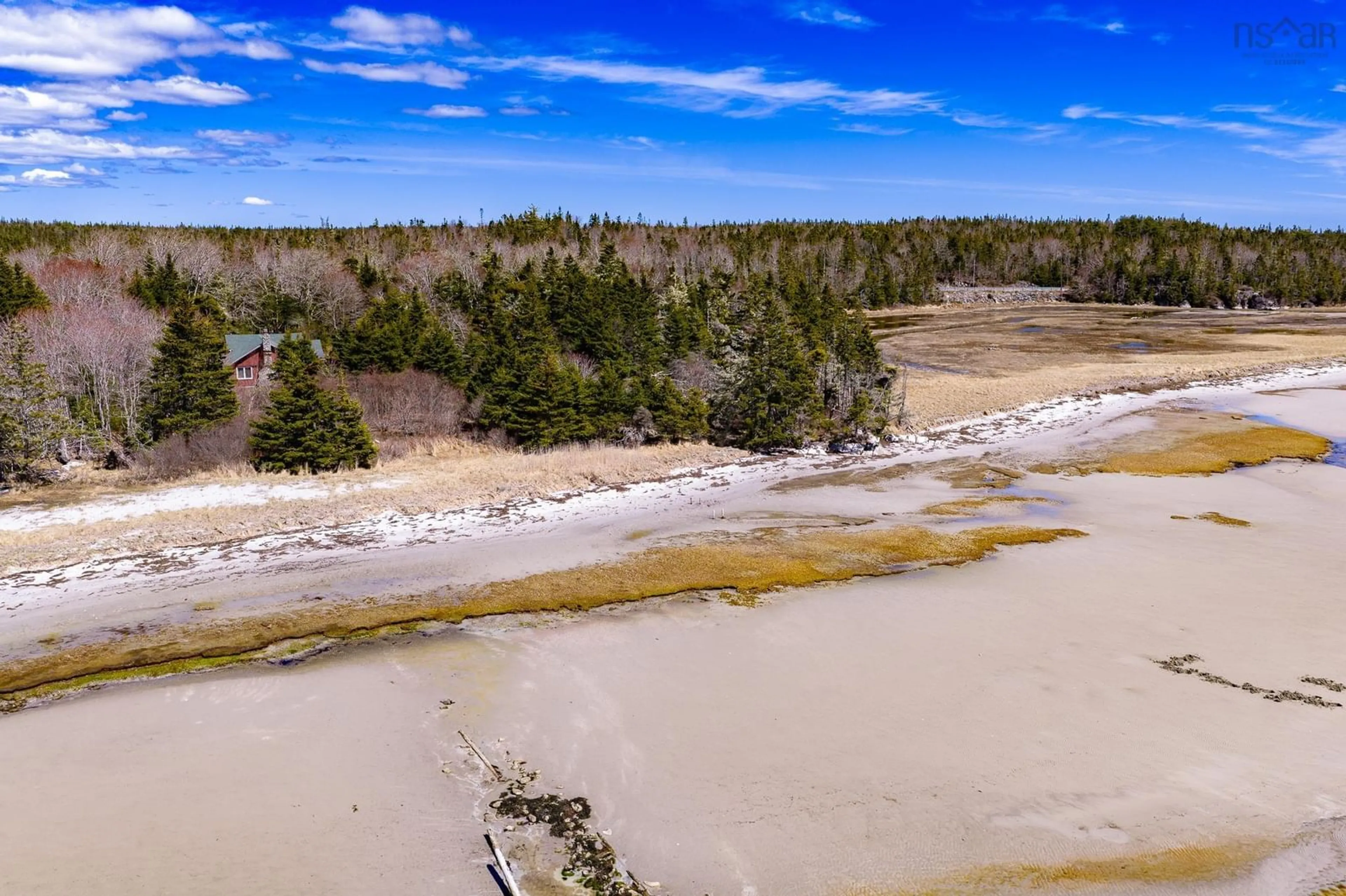 A pic from outside/outdoor area/front of a property/back of a property/a pic from drone, water/lake/river/ocean view for 382 Saint Catherines River Rd, Port Joli Nova Scotia B0T 1S0