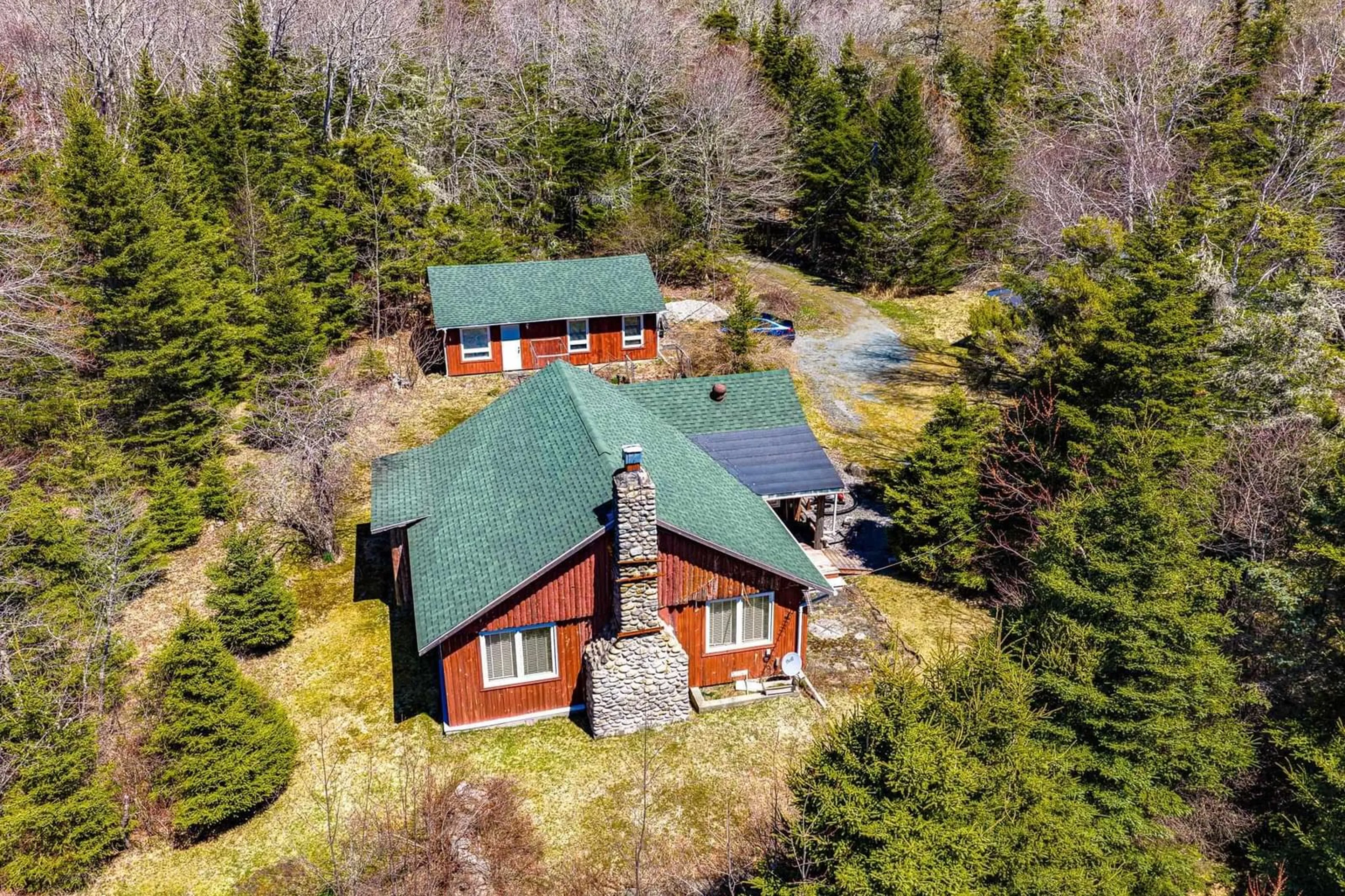 A pic from outside/outdoor area/front of a property/back of a property/a pic from drone, unknown for 382 Saint Catherines River Rd, Port Joli Nova Scotia B0T 1S0