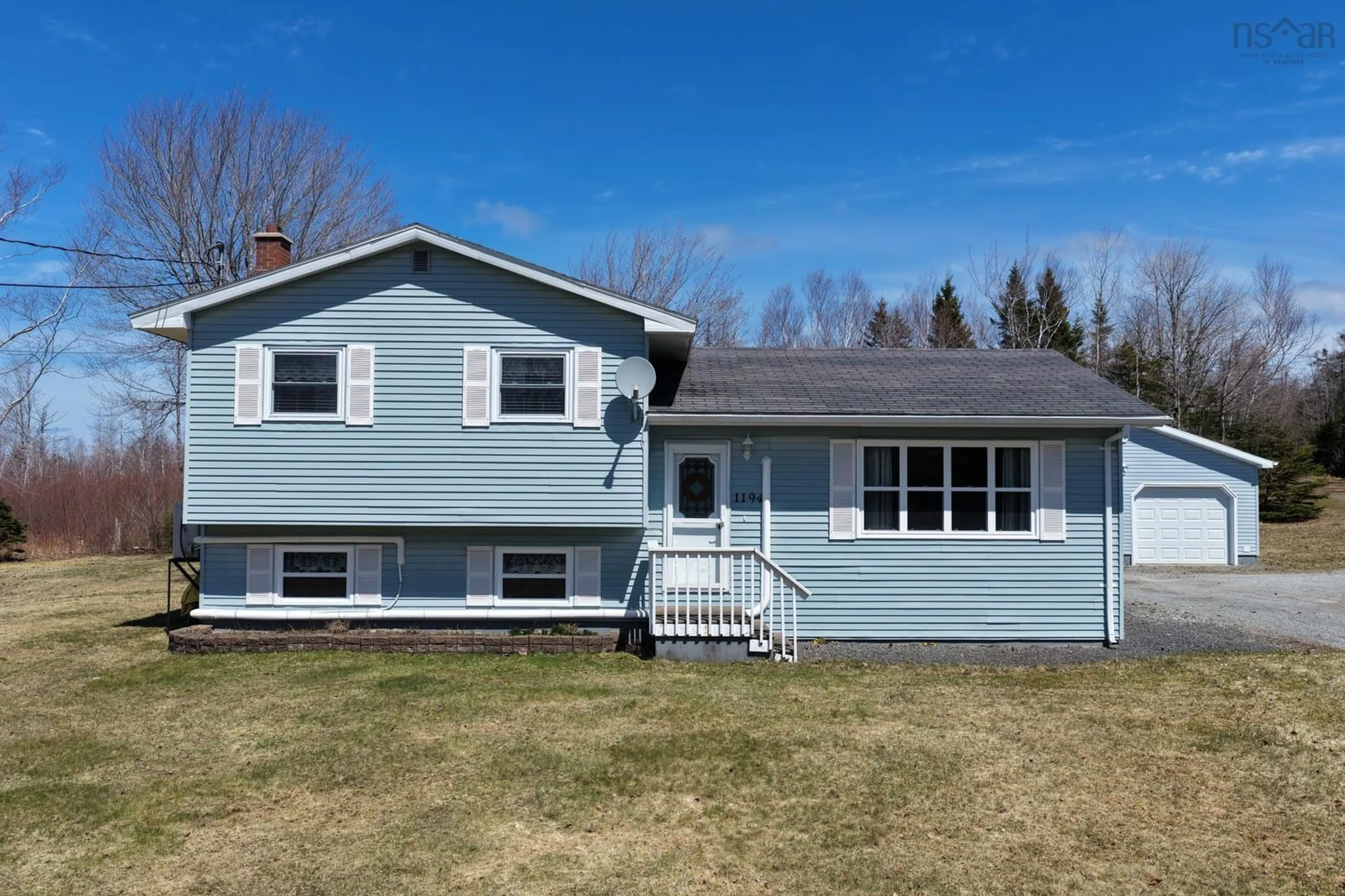 Home with vinyl exterior material, street for 1194 Keltic Dr, North West Arm Nova Scotia B2A 4W5