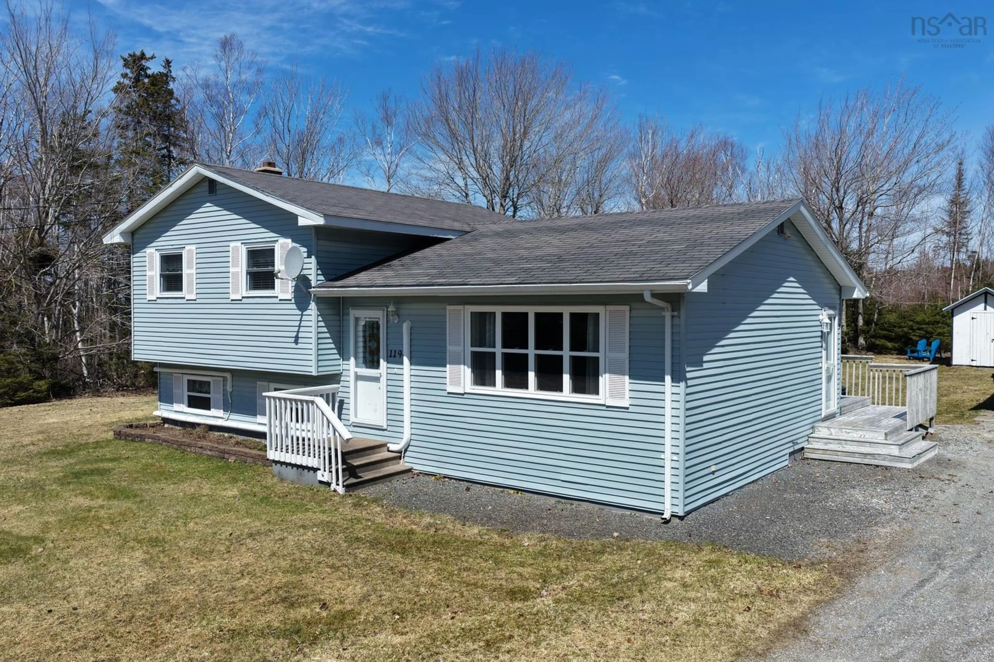 Home with vinyl exterior material, street for 1194 Keltic Dr, North West Arm Nova Scotia B2A 4W5