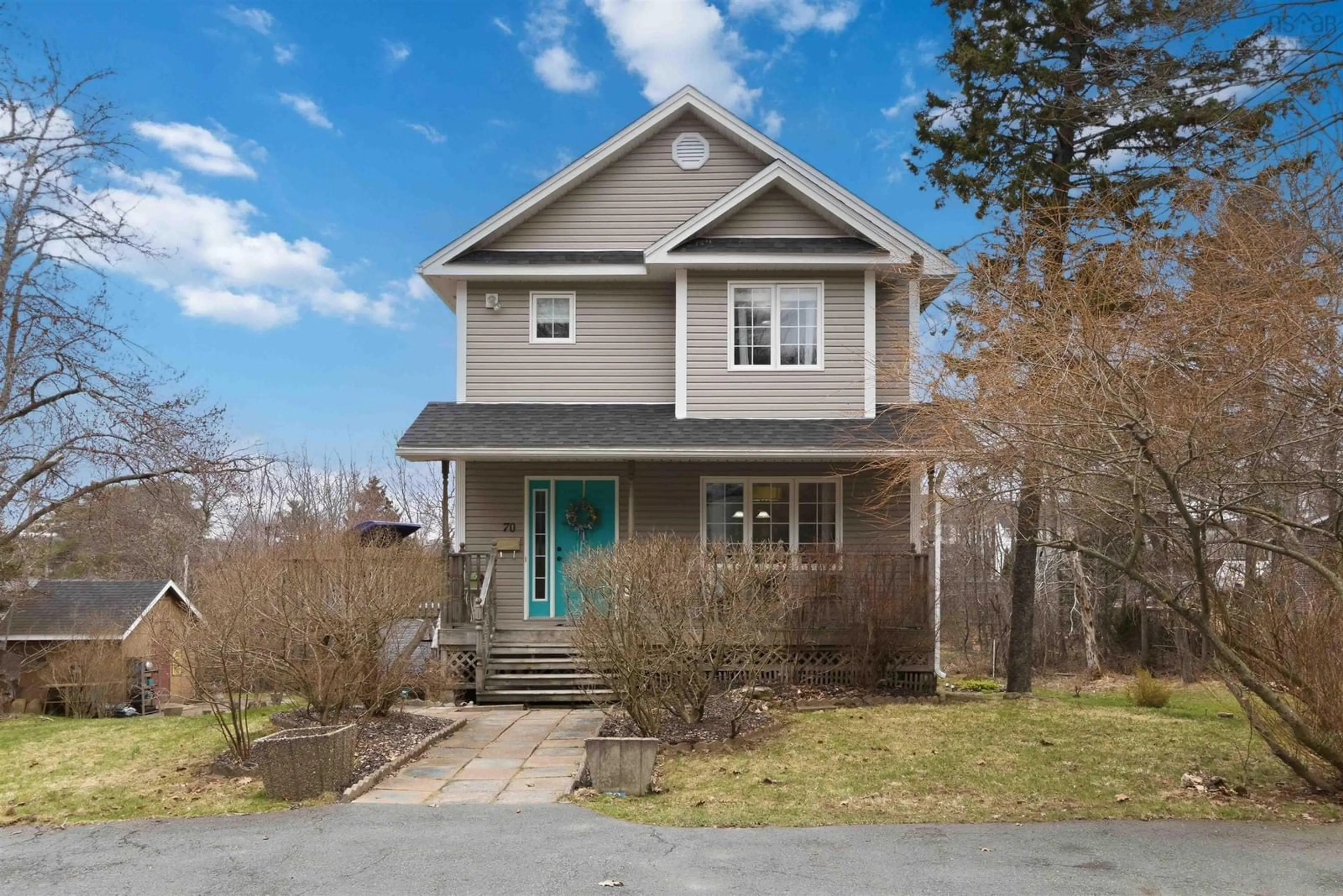 Home with vinyl exterior material, street for 70 Hillside Ave, Lower Sackville Nova Scotia B4C 1W7