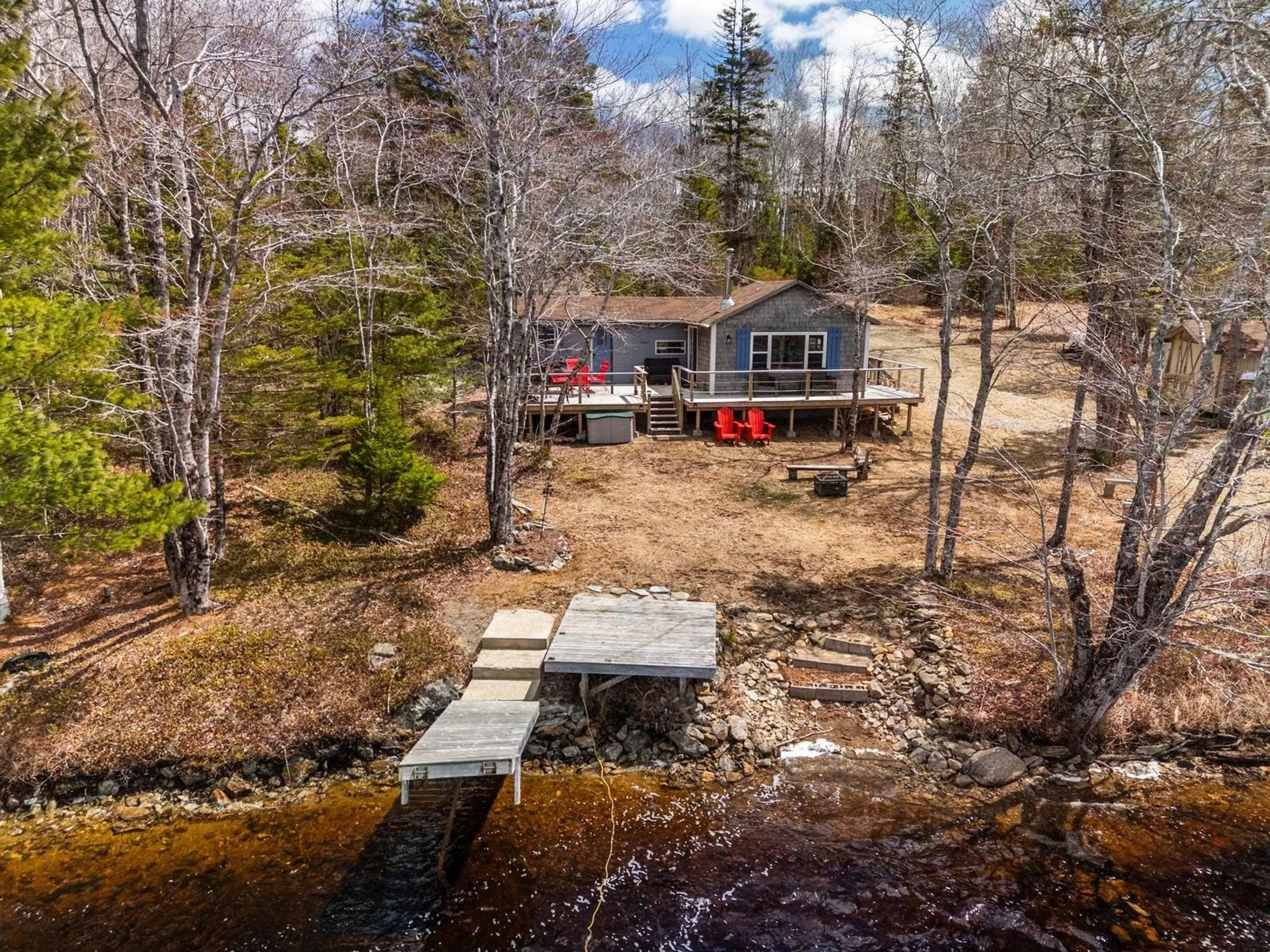 A pic from outside/outdoor area/front of a property/back of a property/a pic from drone, water/lake/river/ocean view for 467 Secret Rd #Lot 17,, Briar Lake Nova Scotia B0W 2Y0