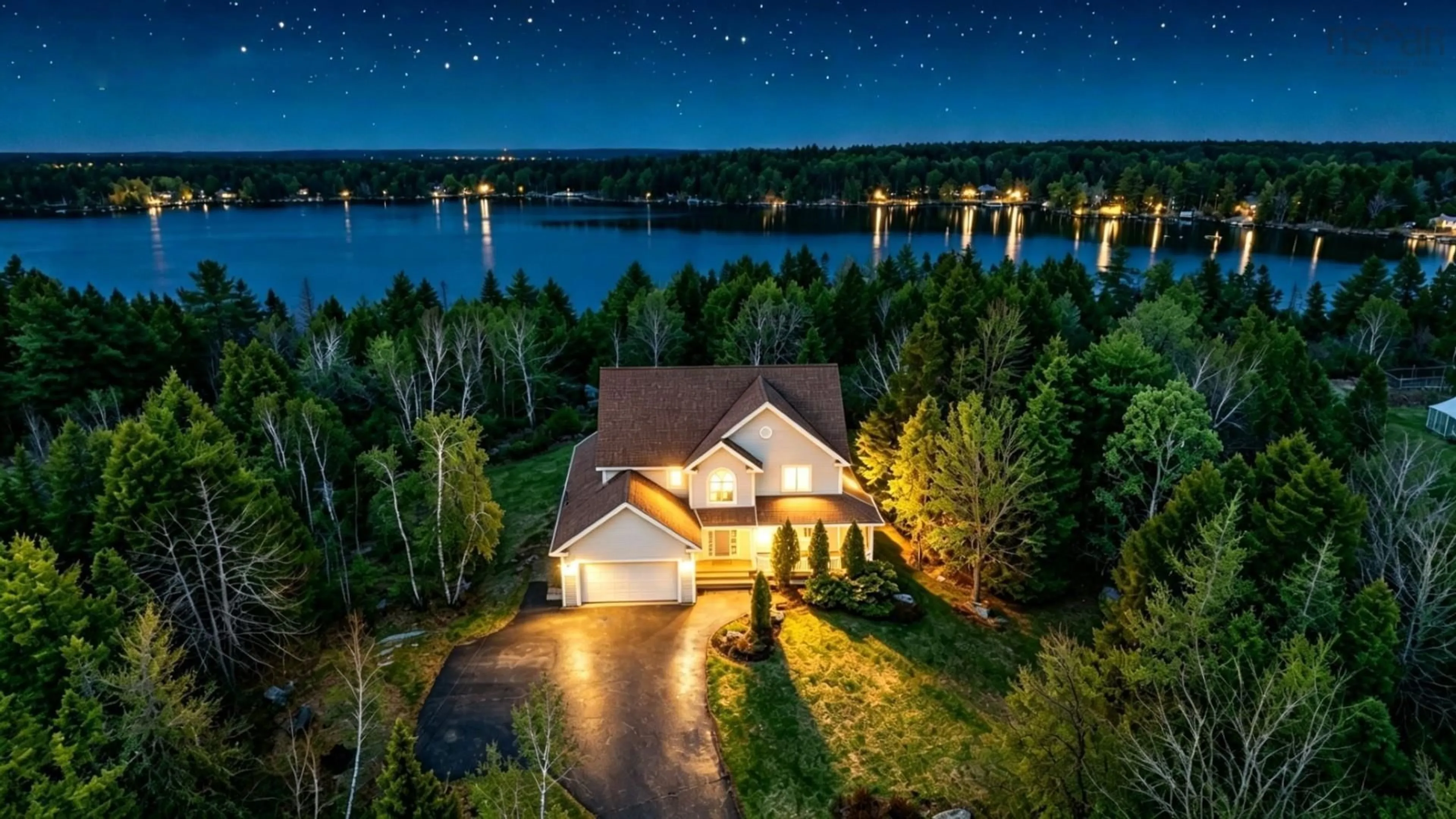 A pic from outside/outdoor area/front of a property/back of a property/a pic from drone, water/lake/river/ocean view for 143 Lewis Lake Terr, Hammonds Plains Nova Scotia B4B 1X2