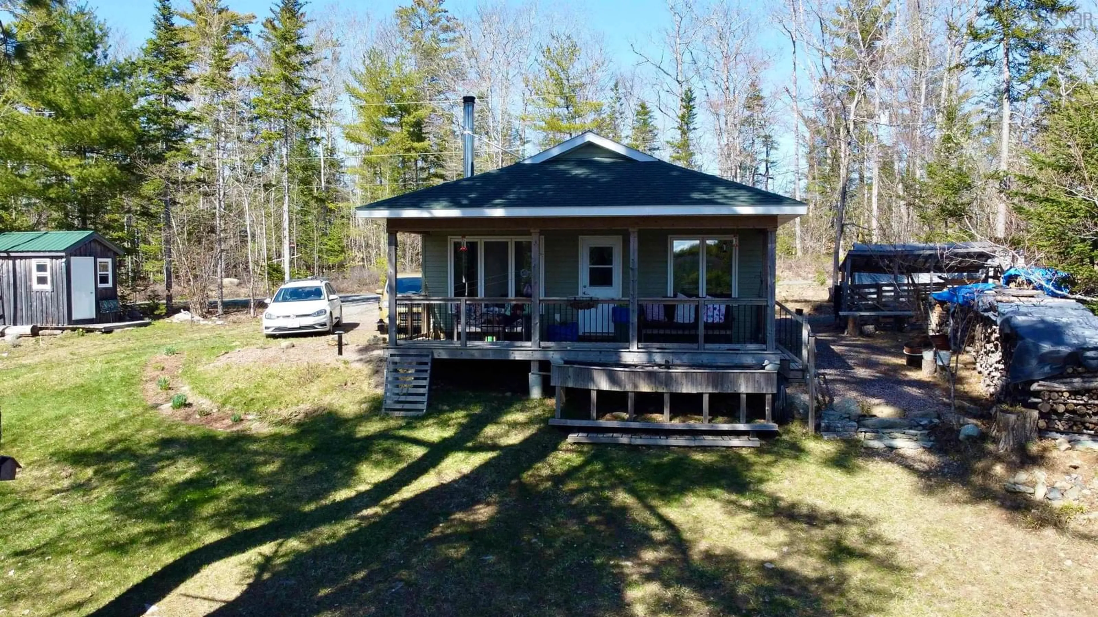 A pic from outside/outdoor area/front of a property/back of a property/a pic from drone, unknown for 100 Red Hill Rd, New Elm Nova Scotia B0T 1X0