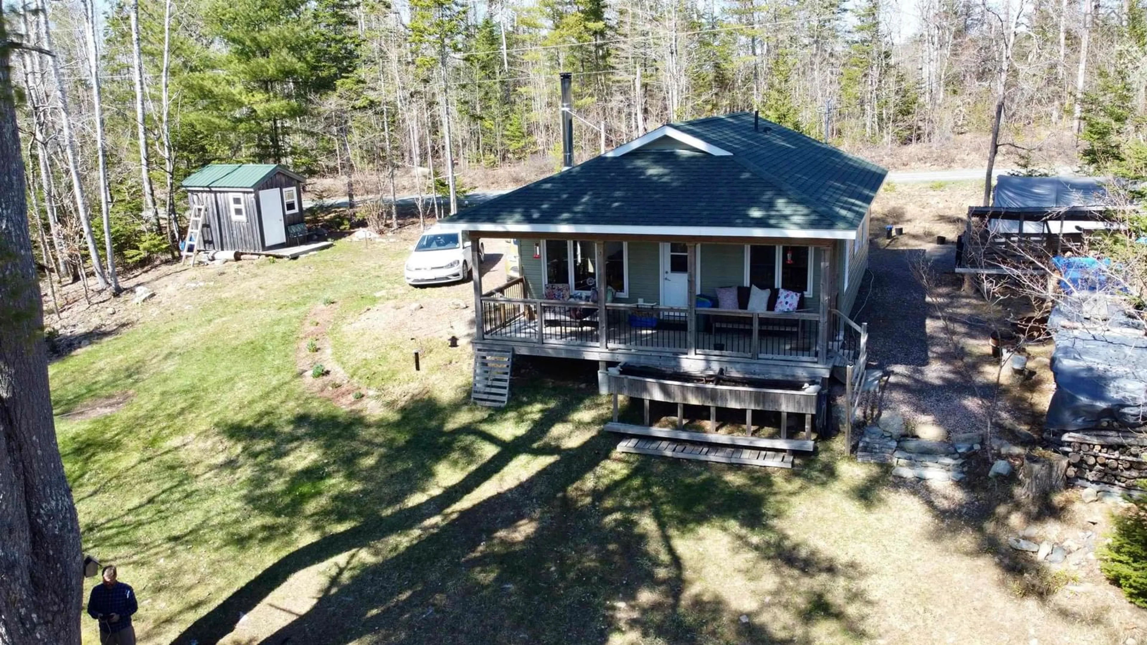 A pic from outside/outdoor area/front of a property/back of a property/a pic from drone, unknown for 100 Red Hill Rd, New Elm Nova Scotia B0T 1X0