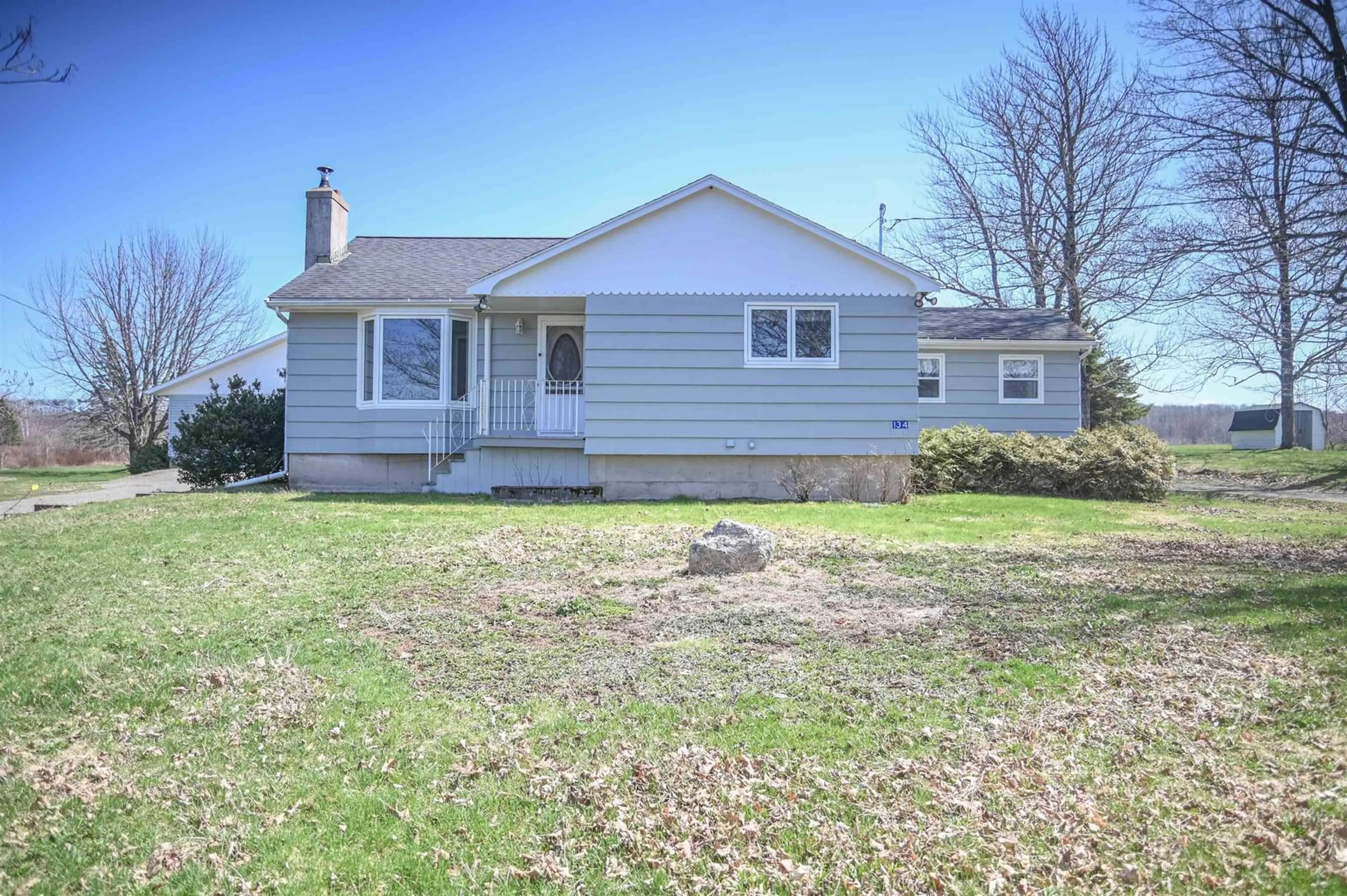 Home with vinyl exterior material, street for 134 Prospect Rd, Morristown Nova Scotia B0P 1E0