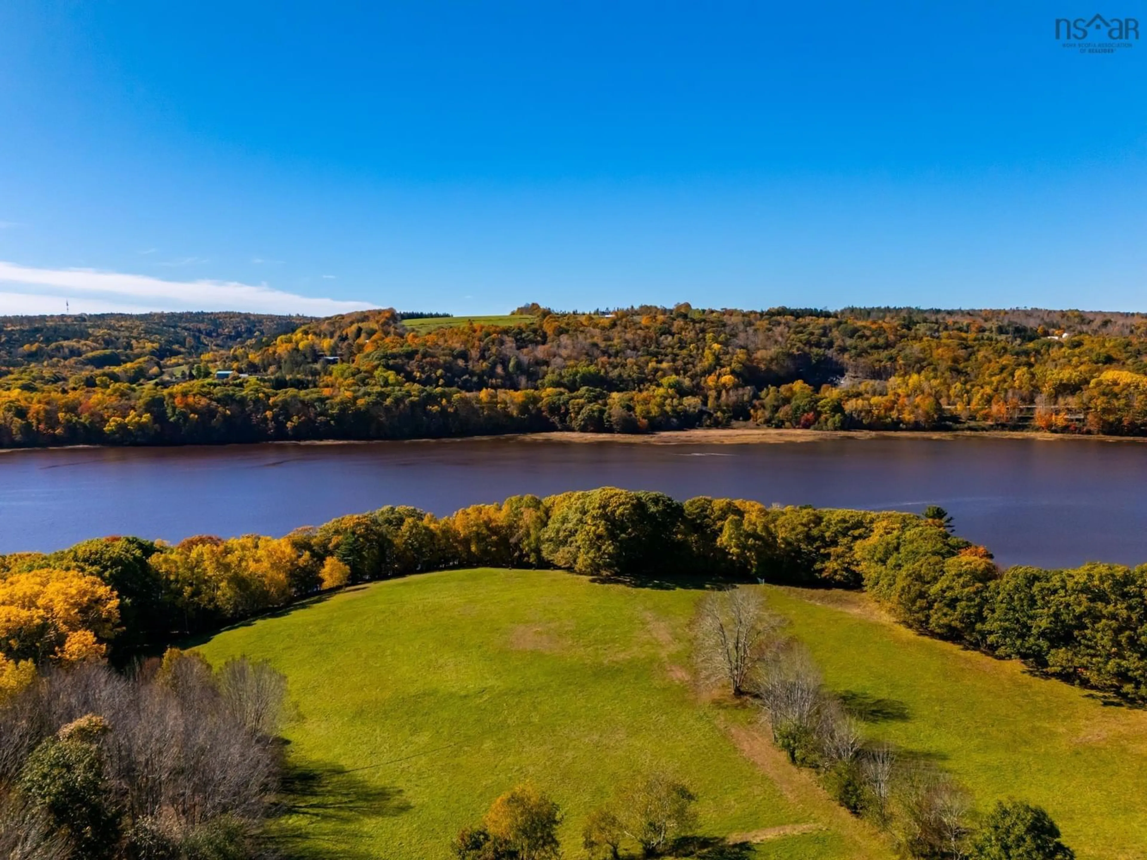 A pic from outside/outdoor area/front of a property/back of a property/a pic from drone, water/lake/river/ocean view for 481 Chute Rd, Bear River Nova Scotia B0S 1B0