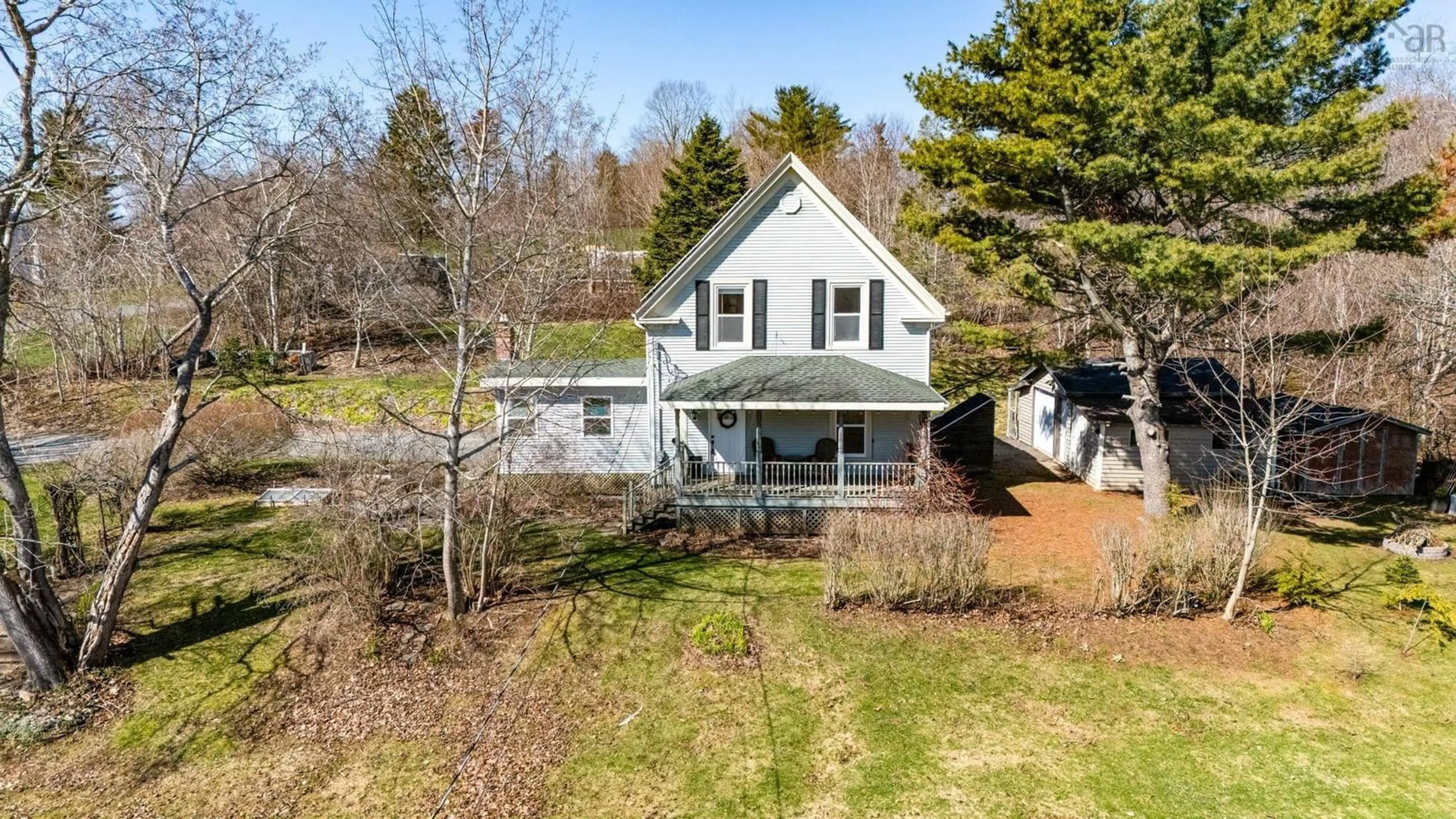 A pic from outside/outdoor area/front of a property/back of a property/a pic from drone, water/lake/river/ocean view for 1656 Wentworth Rd, Sweets Corner Nova Scotia B0N 2T0
