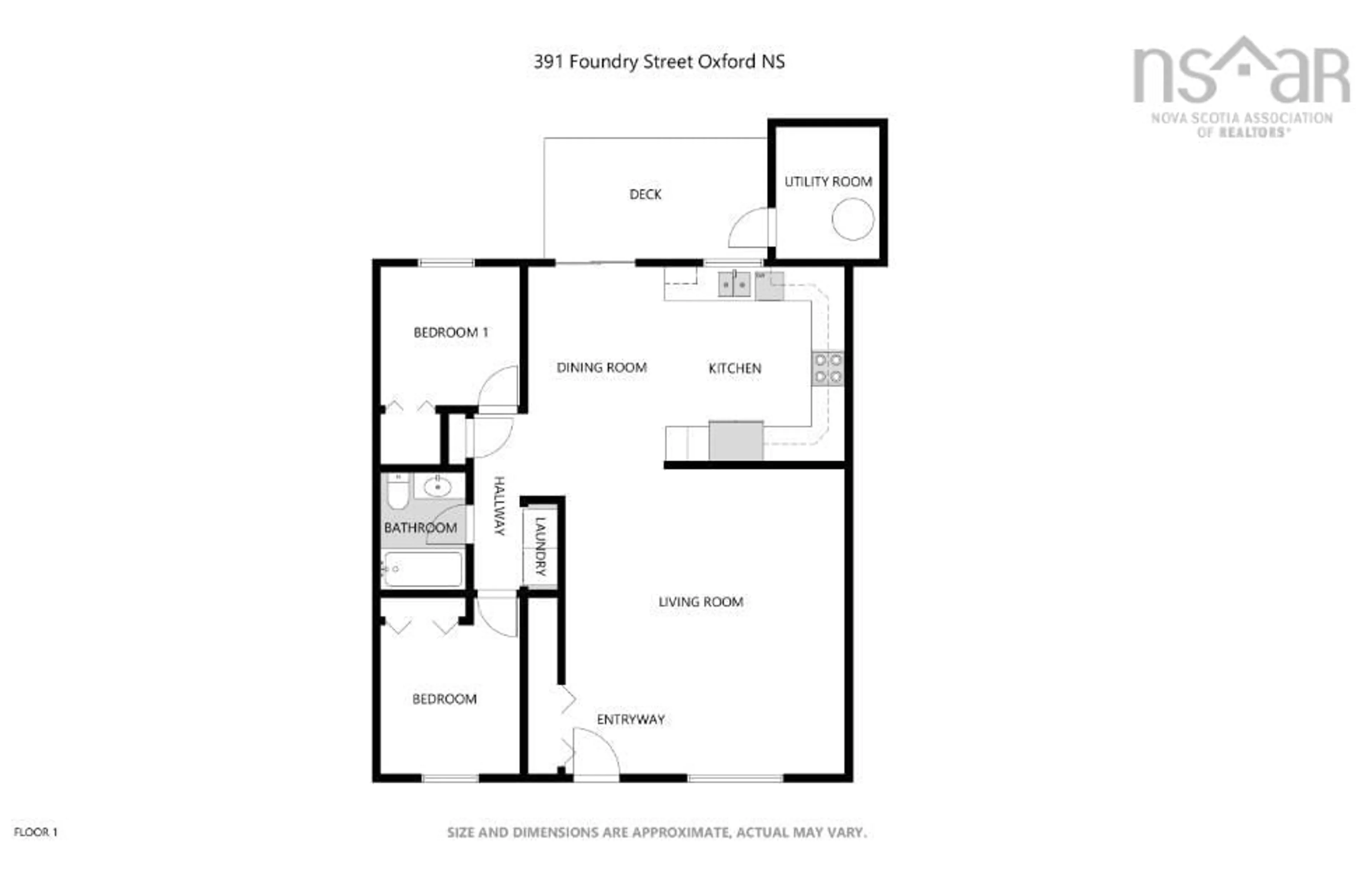 Floor plan for 391 Foundry St, Oxford Nova Scotia B0M 1P0