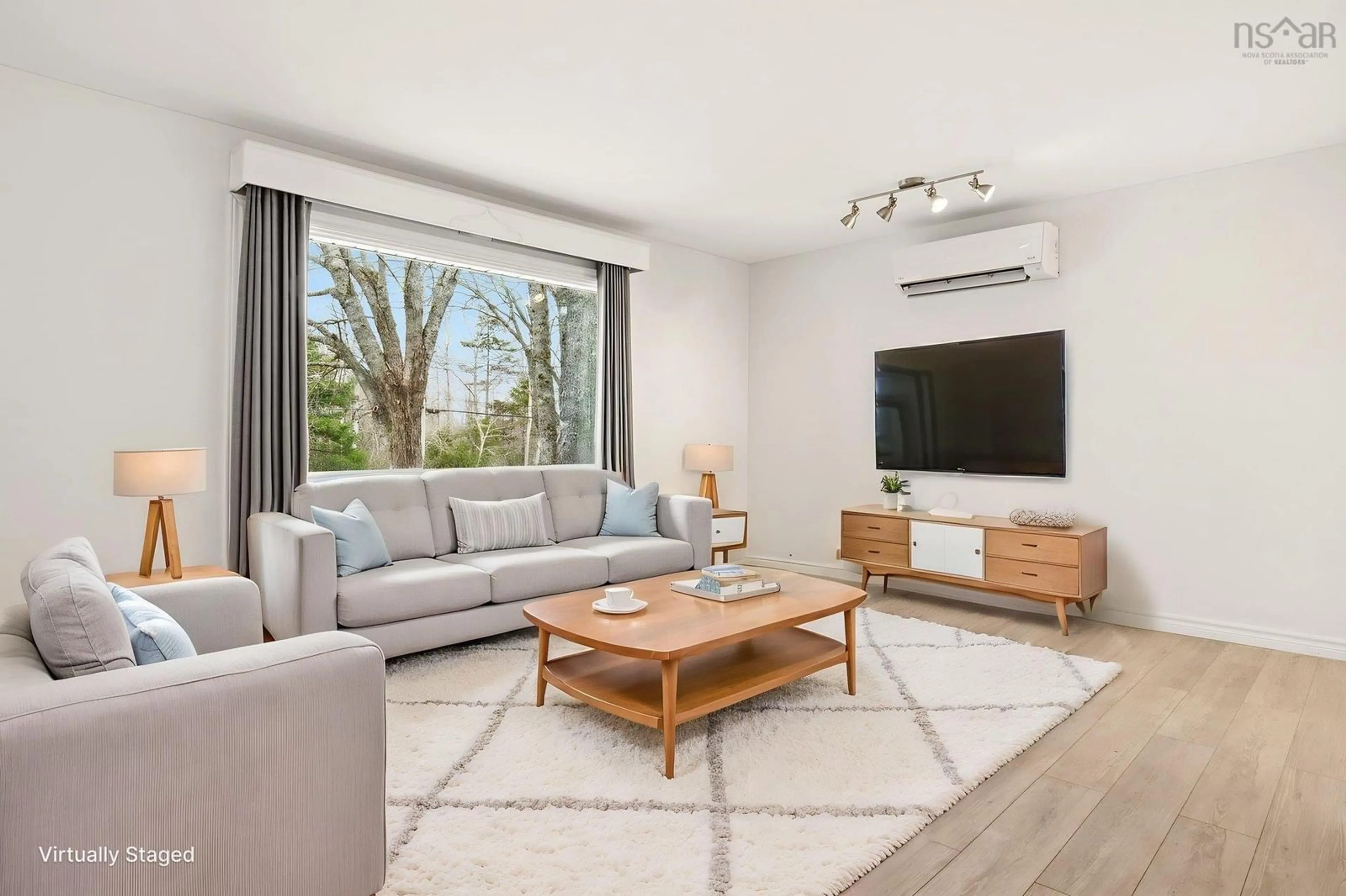 Living room with furniture, wood/laminate floor for 114 Charleswood Dr, Windsor Junction Nova Scotia B2T 1G3