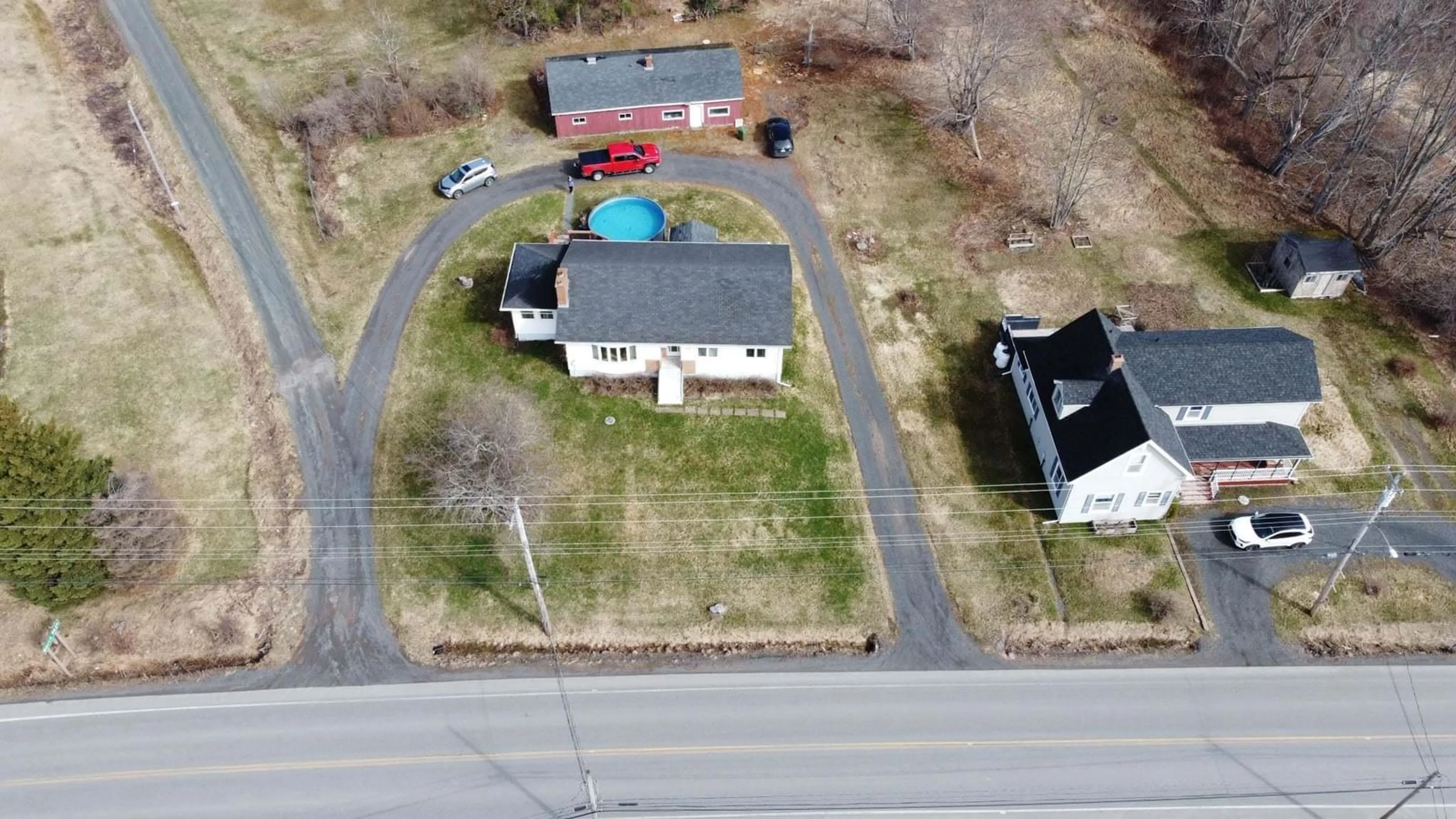 A pic from outside/outdoor area/front of a property/back of a property/a pic from drone, street for 2341 Highway 376 Rd, Lyons Brook Nova Scotia B0K 1H0