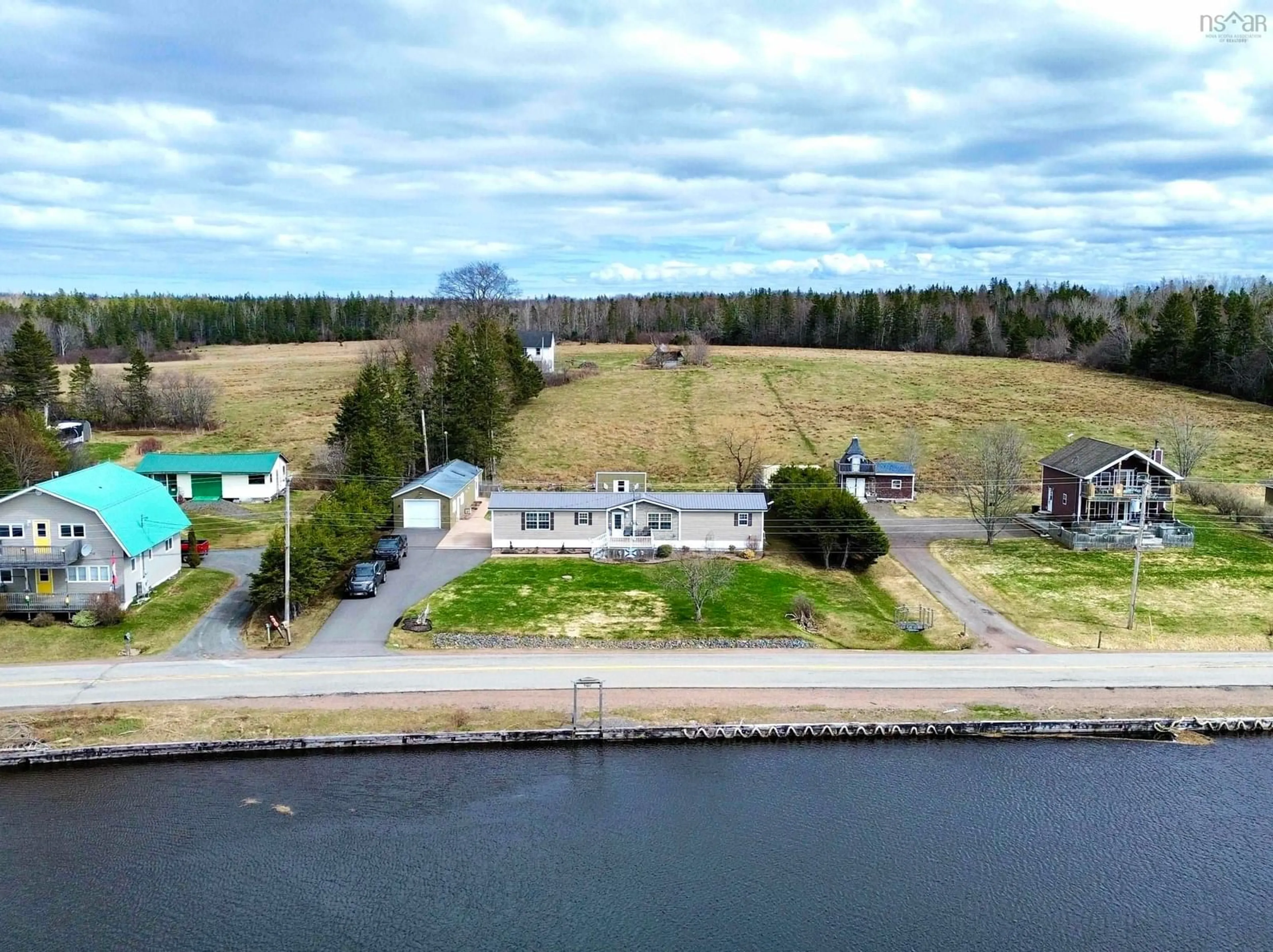 A pic from outside/outdoor area/front of a property/back of a property/a pic from drone, water/lake/river/ocean view for 94 Tidnish Head Rd, Tidnish Bridge Nova Scotia B4H 3X9