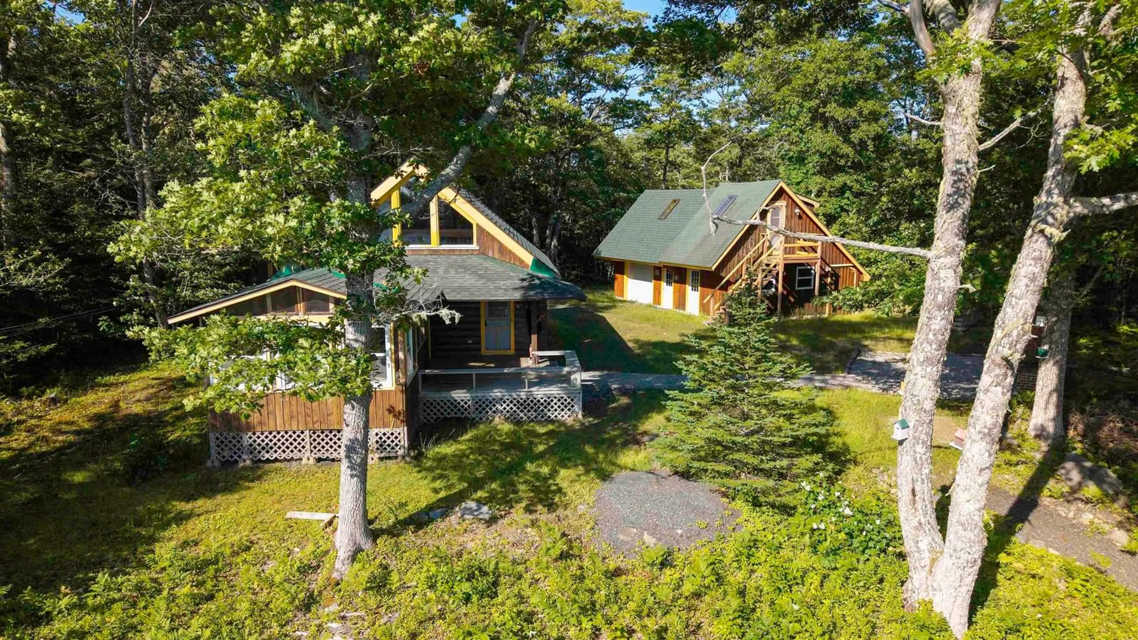 A pic from outside/outdoor area/front of a property/back of a property/a pic from drone, unknown for 616 Lac A Pic Rd, Quinan Nova Scotia B0W 3M0