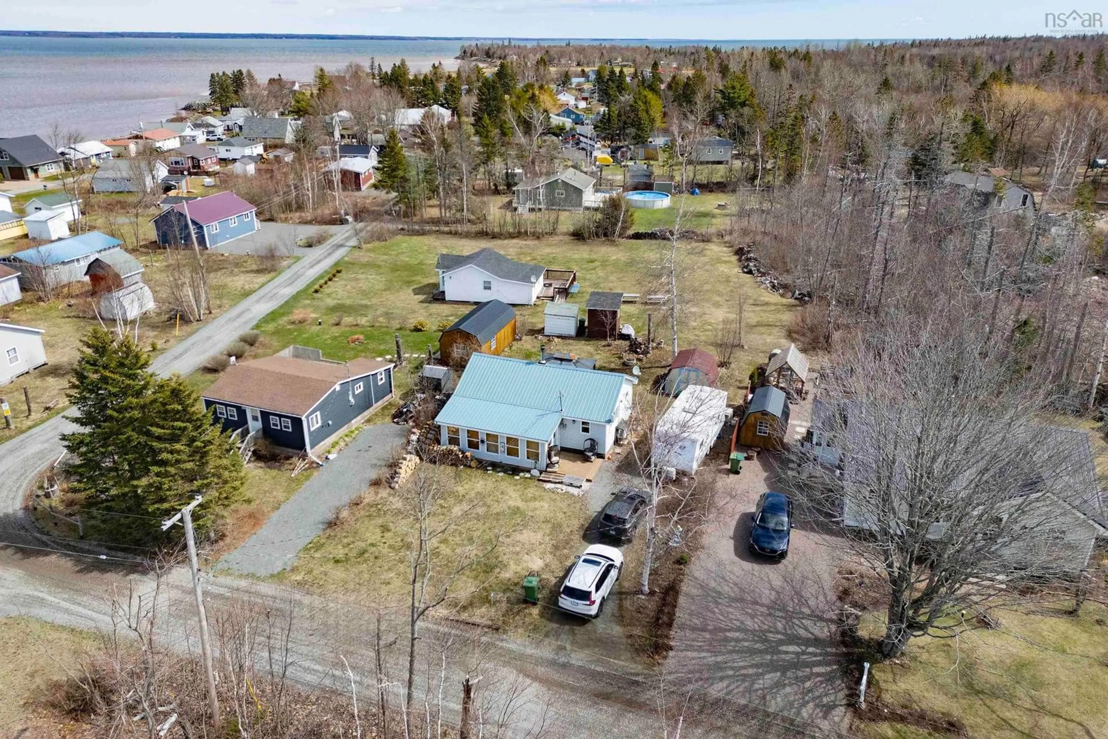 A pic from outside/outdoor area/front of a property/back of a property/a pic from drone, water/lake/river/ocean view for 60 Jackson Point Rd, Tidnish Bridge Nova Scotia B4H 3X9