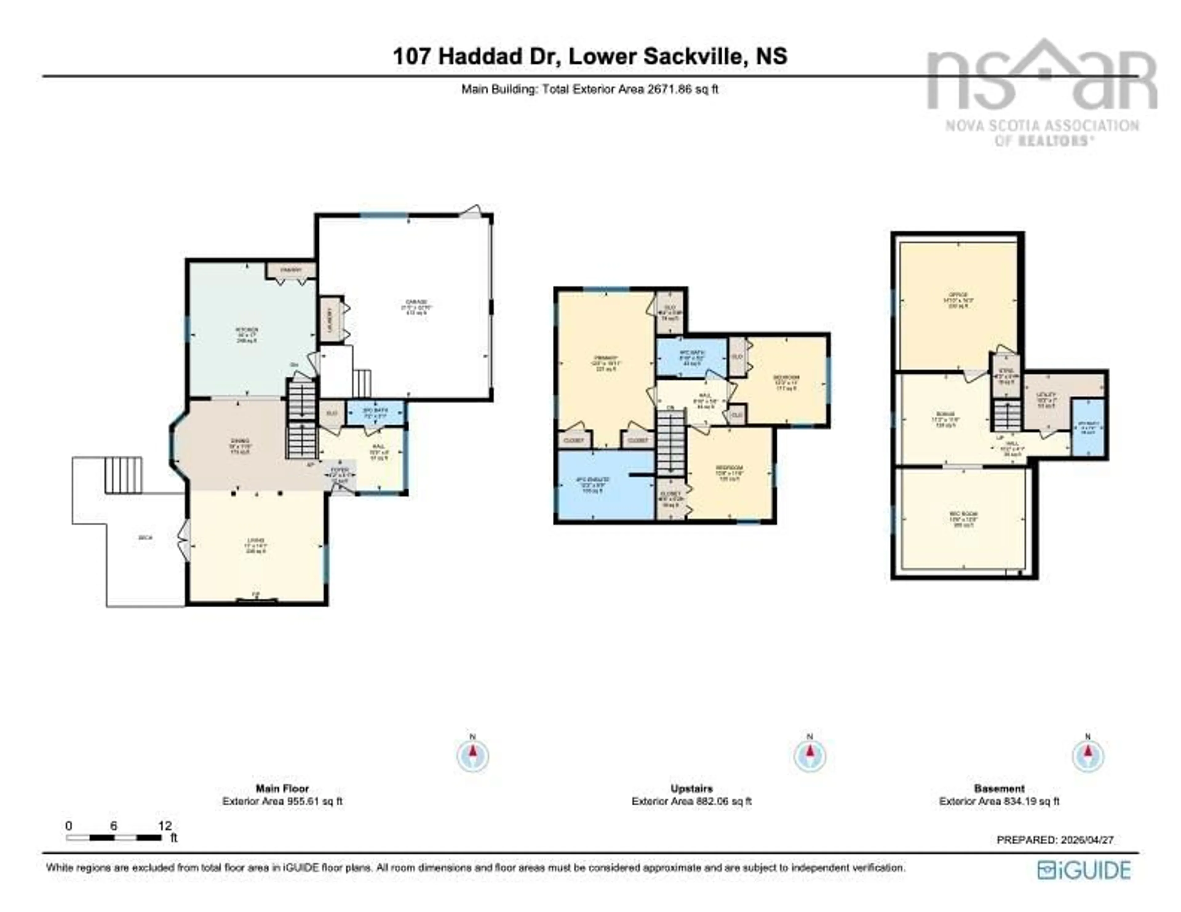 Floor plan for 107 Haddad Dr, Lower Sackville Nova Scotia B4C 4G6