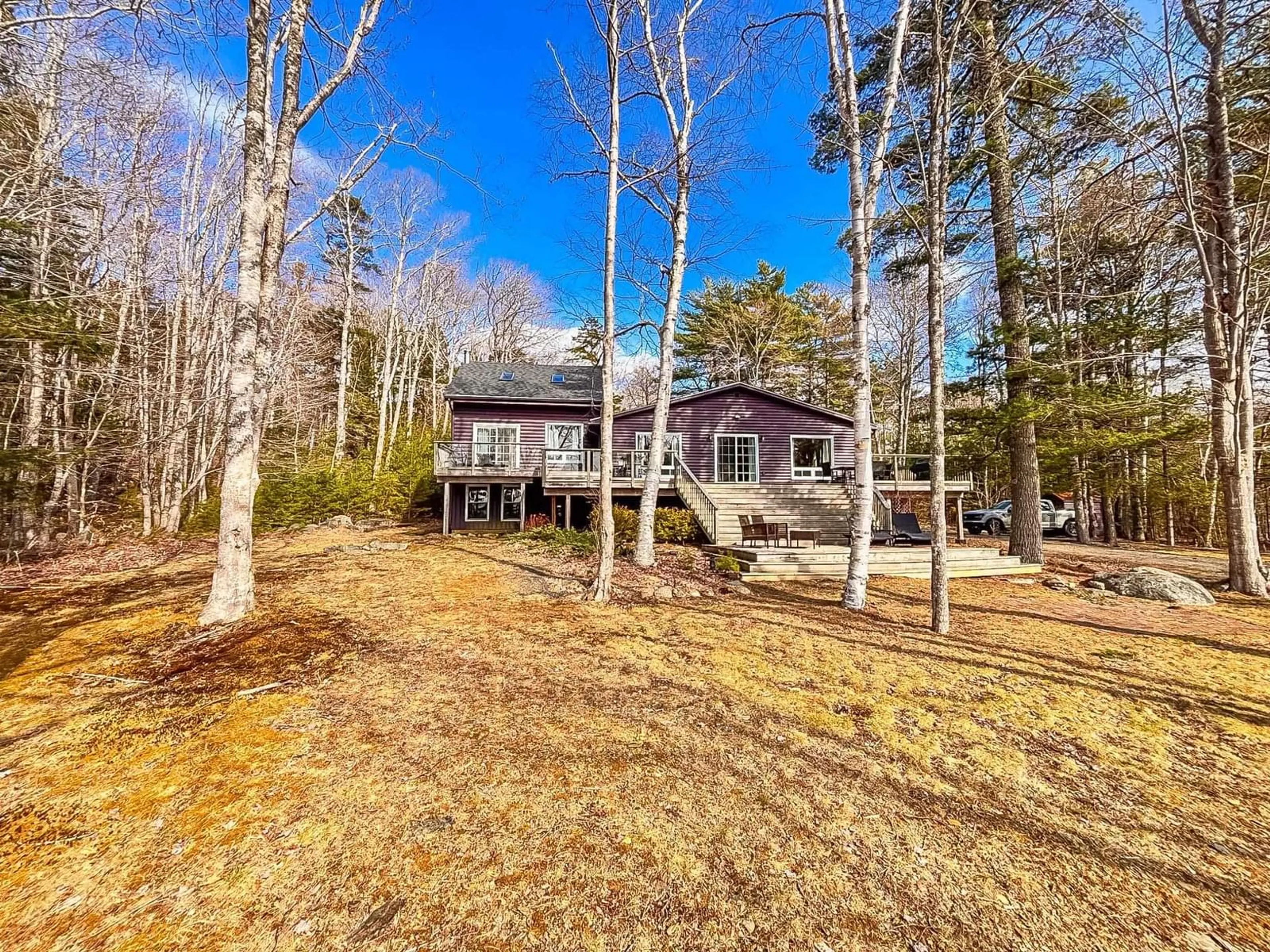 A pic from outside/outdoor area/front of a property/back of a property/a pic from drone, forest/trees view for 672 Molega Lake Rd, Molega Lake Nova Scotia B4V 8T9