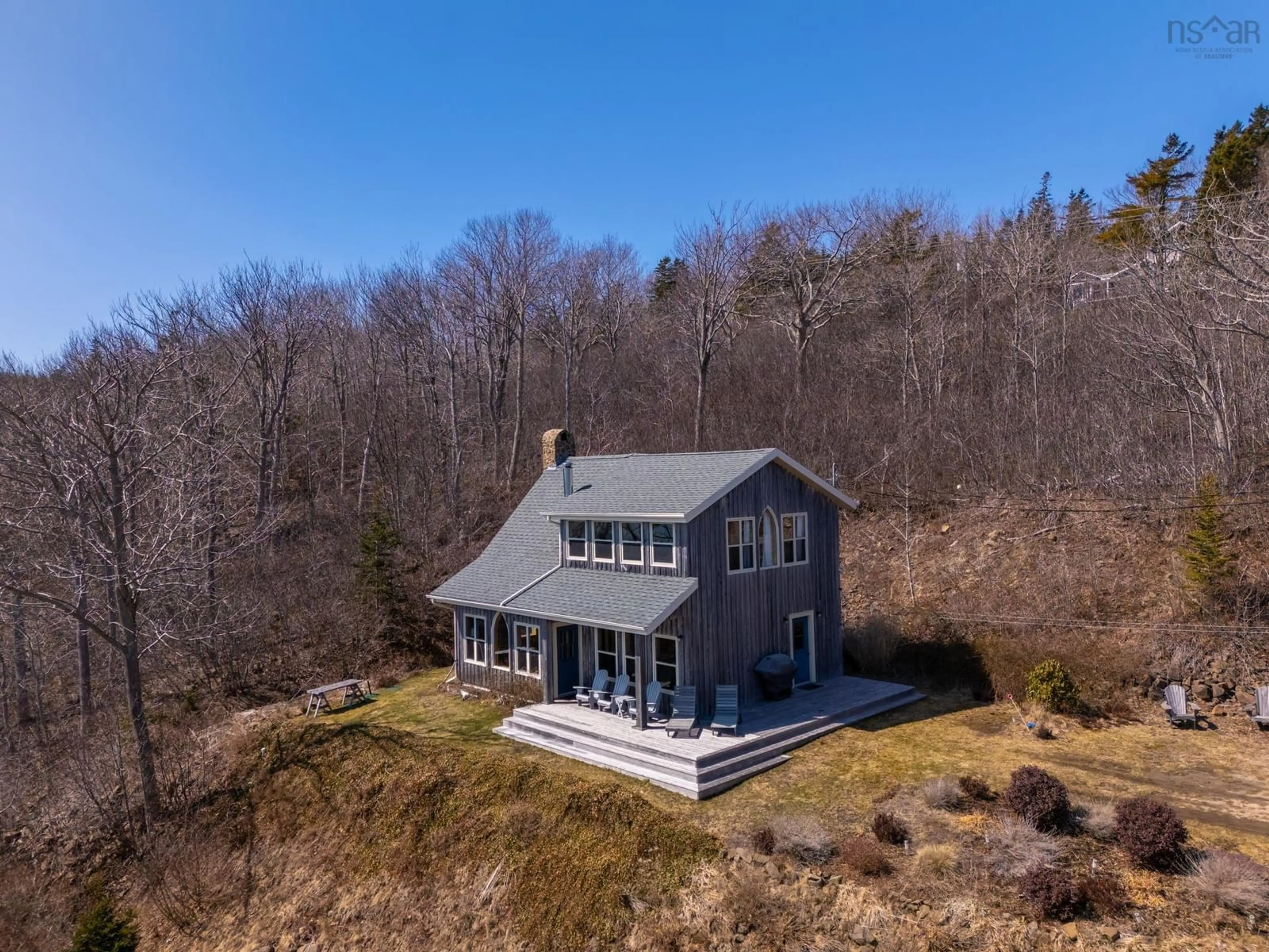A pic from outside/outdoor area/front of a property/back of a property/a pic from drone, building for 9482 Highway 217, Waterford Nova Scotia B0V 1A0