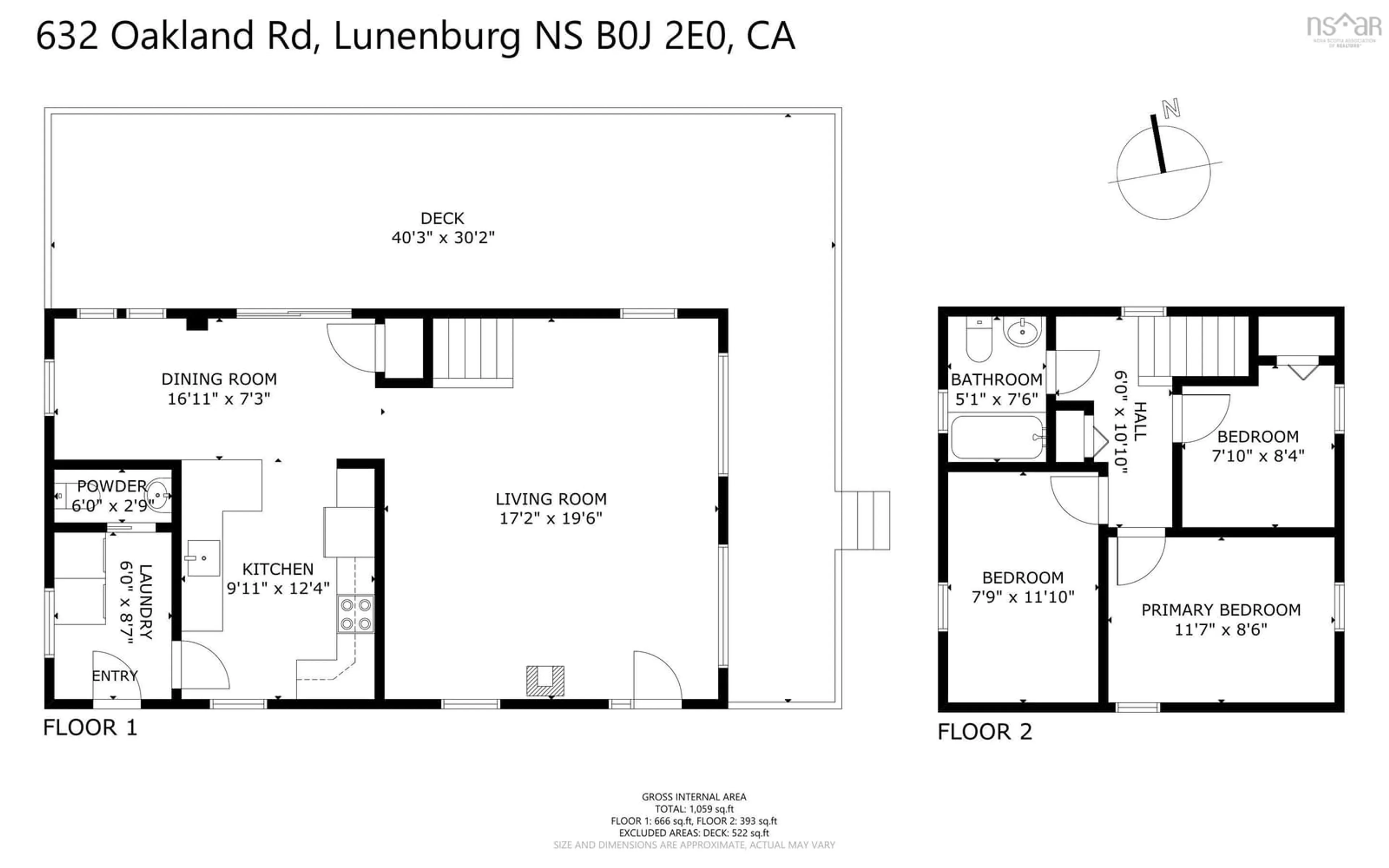 Floor plan for 632 Oakland Rd, Indian Point Nova Scotia B0J 2E0