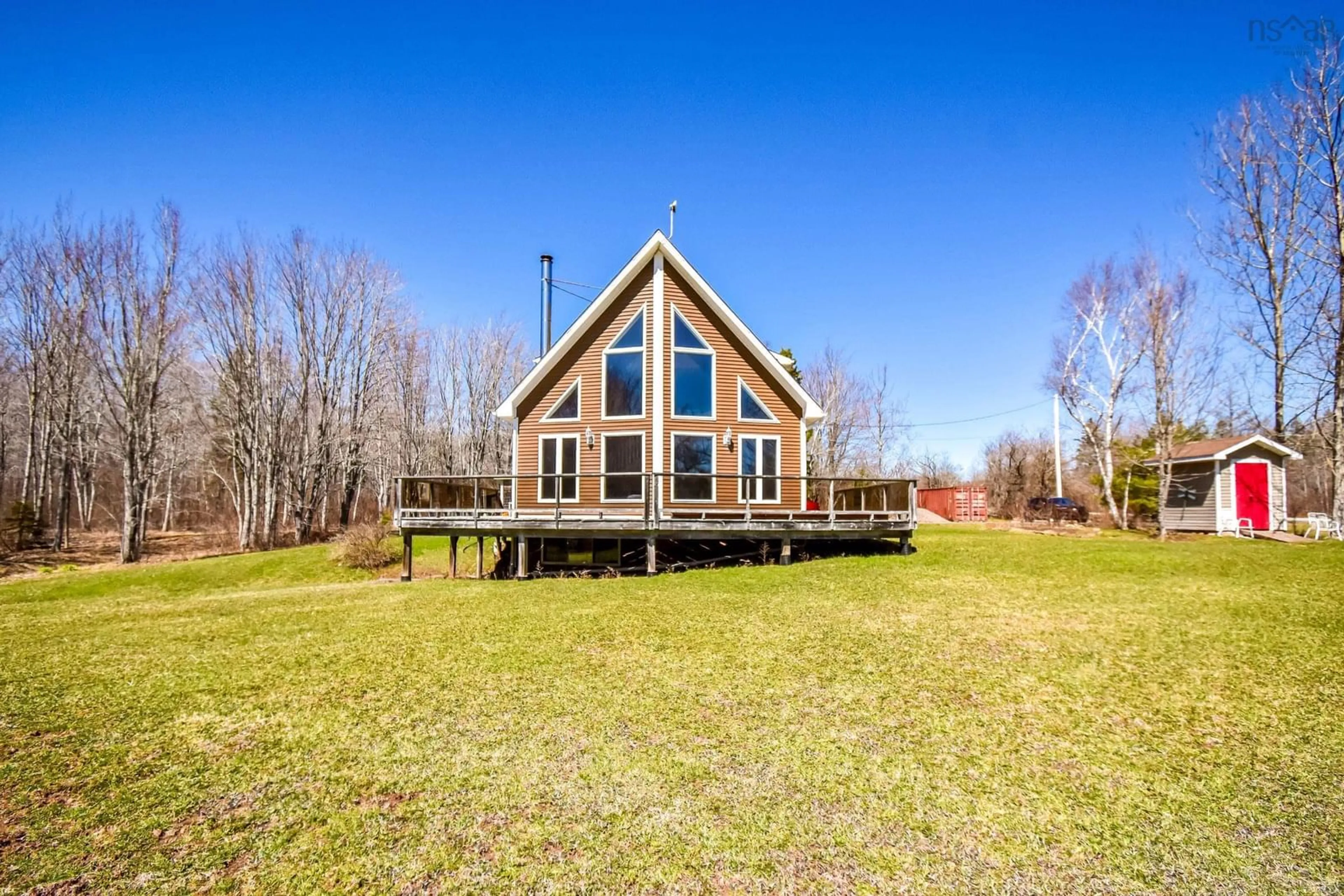A pic from outside/outdoor area/front of a property/back of a property/a pic from drone, water/lake/river/ocean view for 1893 Pugwash River Rd, Pugwash Nova Scotia B0K 1L0