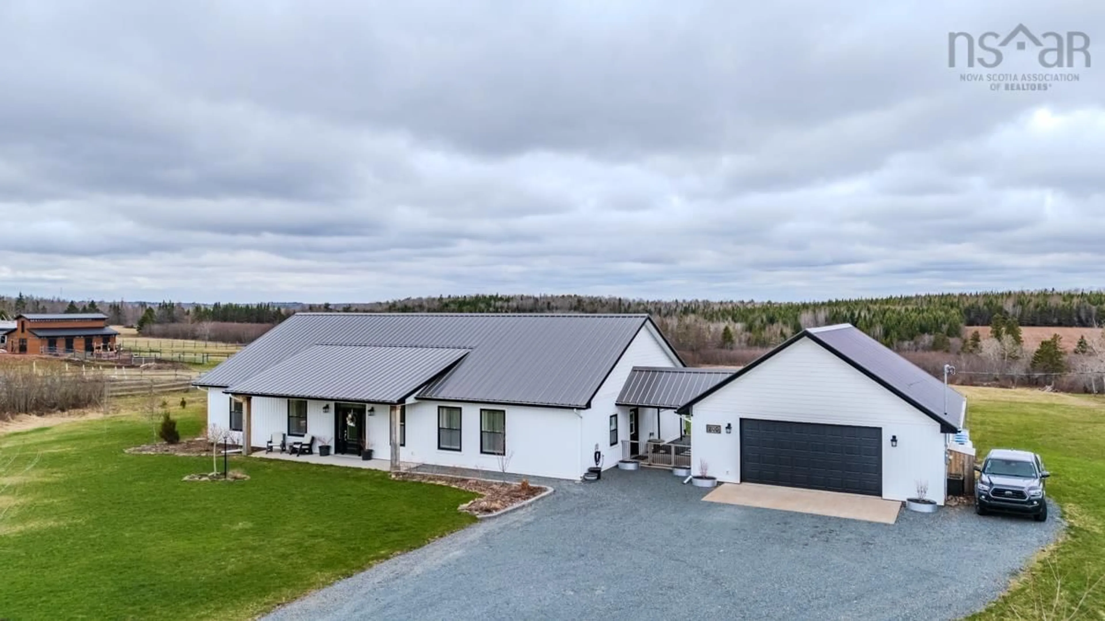 A pic from outside/outdoor area/front of a property/back of a property/a pic from drone, building for 200 Old Halifax Rd, Pleasant Valley Nova Scotia B0N 1C0