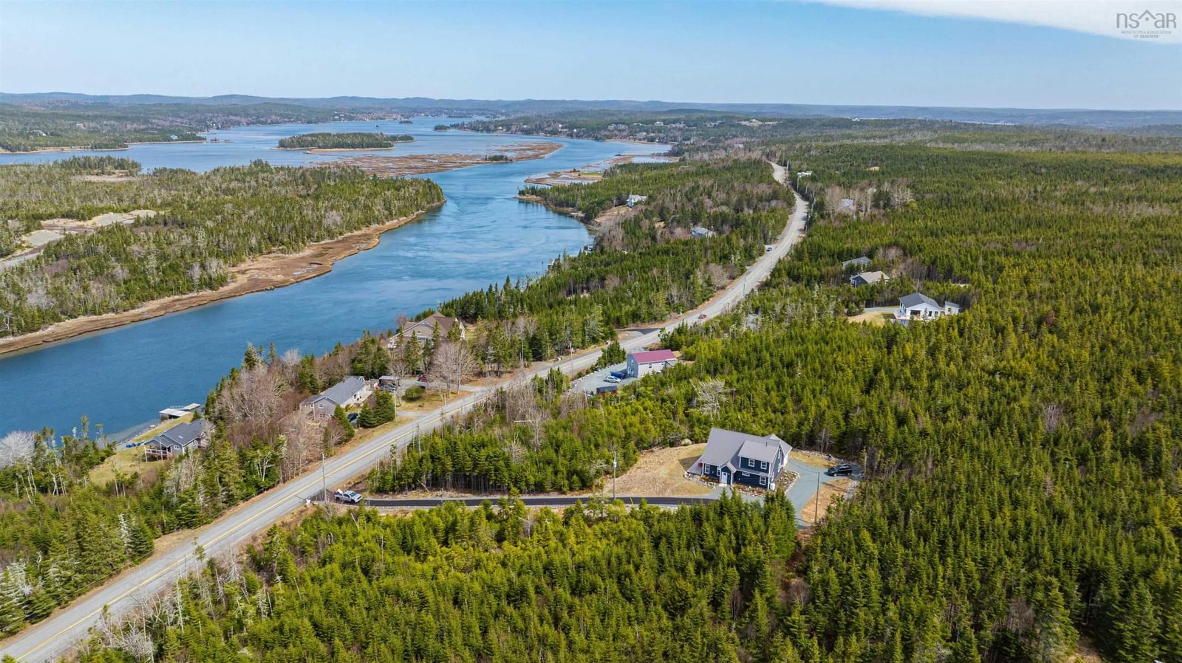 A pic from outside/outdoor area/front of a property/back of a property/a pic from drone, water/lake/river/ocean view for 1399 East Petpeswick Rd, East Petpeswick Nova Scotia B0J 2L0