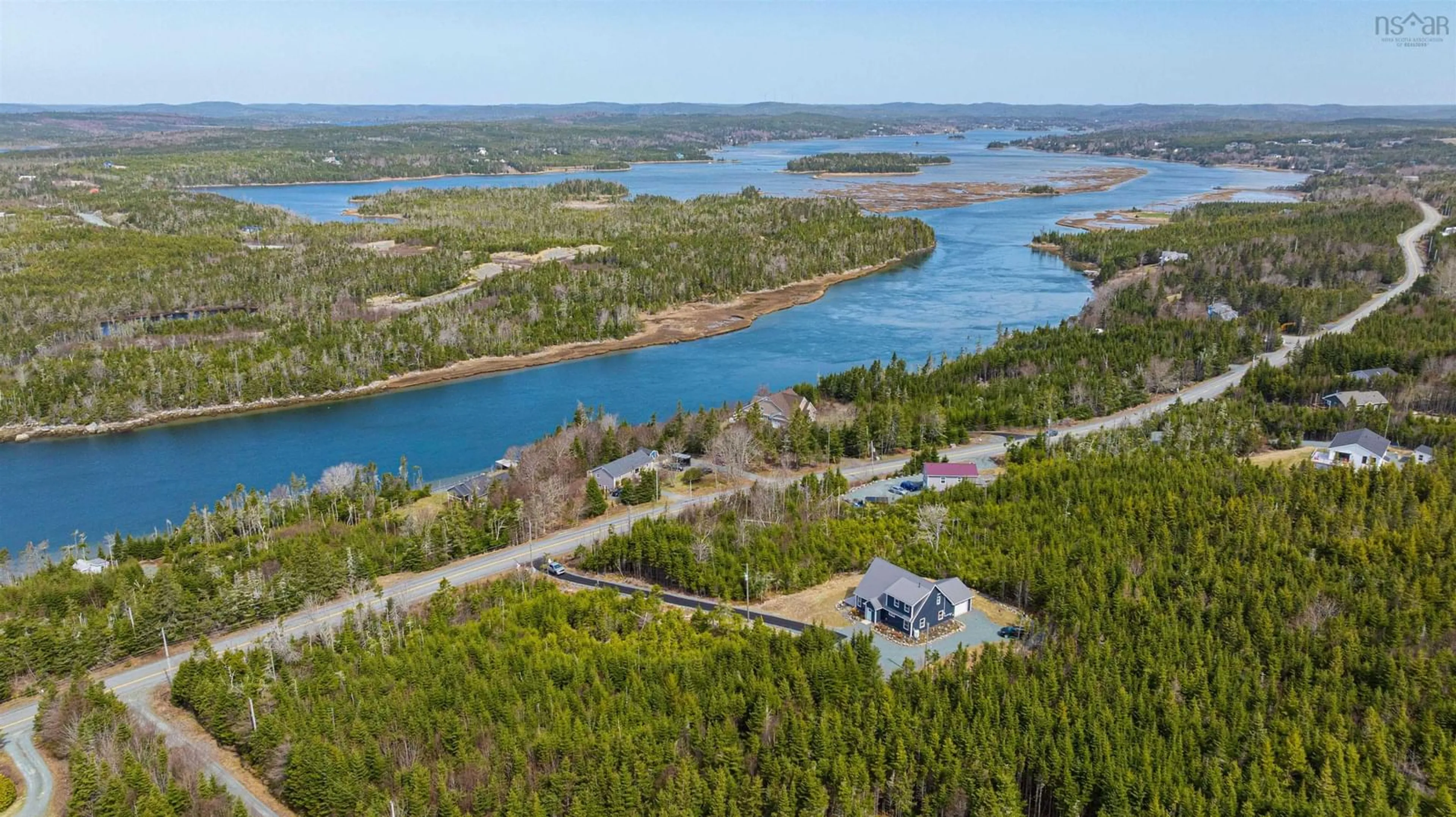 A pic from outside/outdoor area/front of a property/back of a property/a pic from drone, water/lake/river/ocean view for 1399 East Petpeswick Rd, East Petpeswick Nova Scotia B0J 2L0